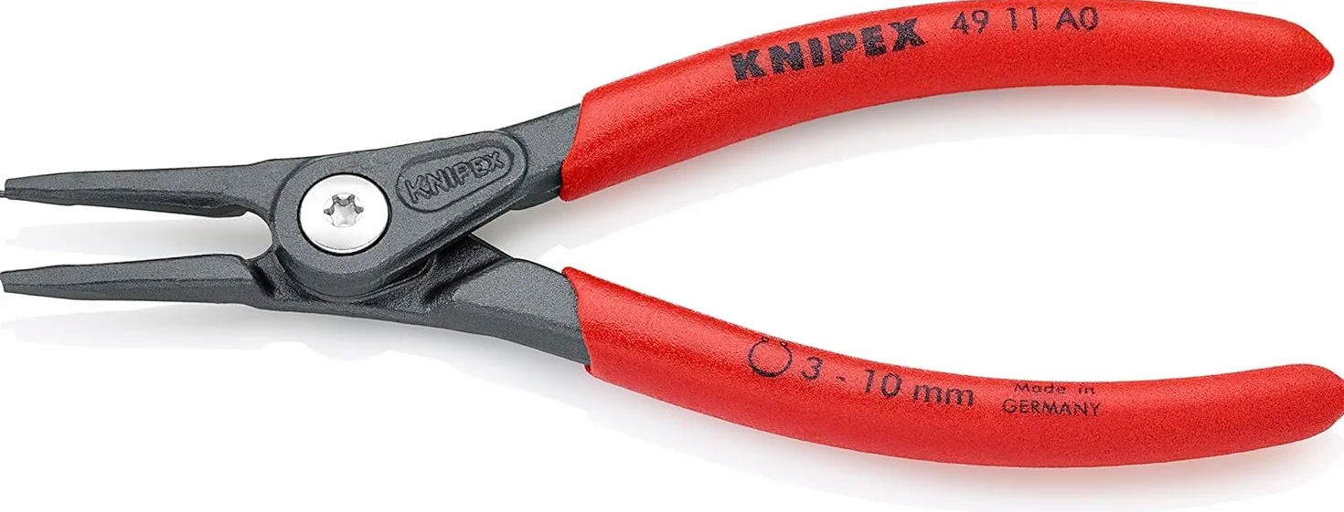 KNIPEX Precyzyjne szczypce do pierścieni osadczych do montażu pierścieni zewnętrznych na wałach fosforanowana, szara pokryte, 49 11 A0