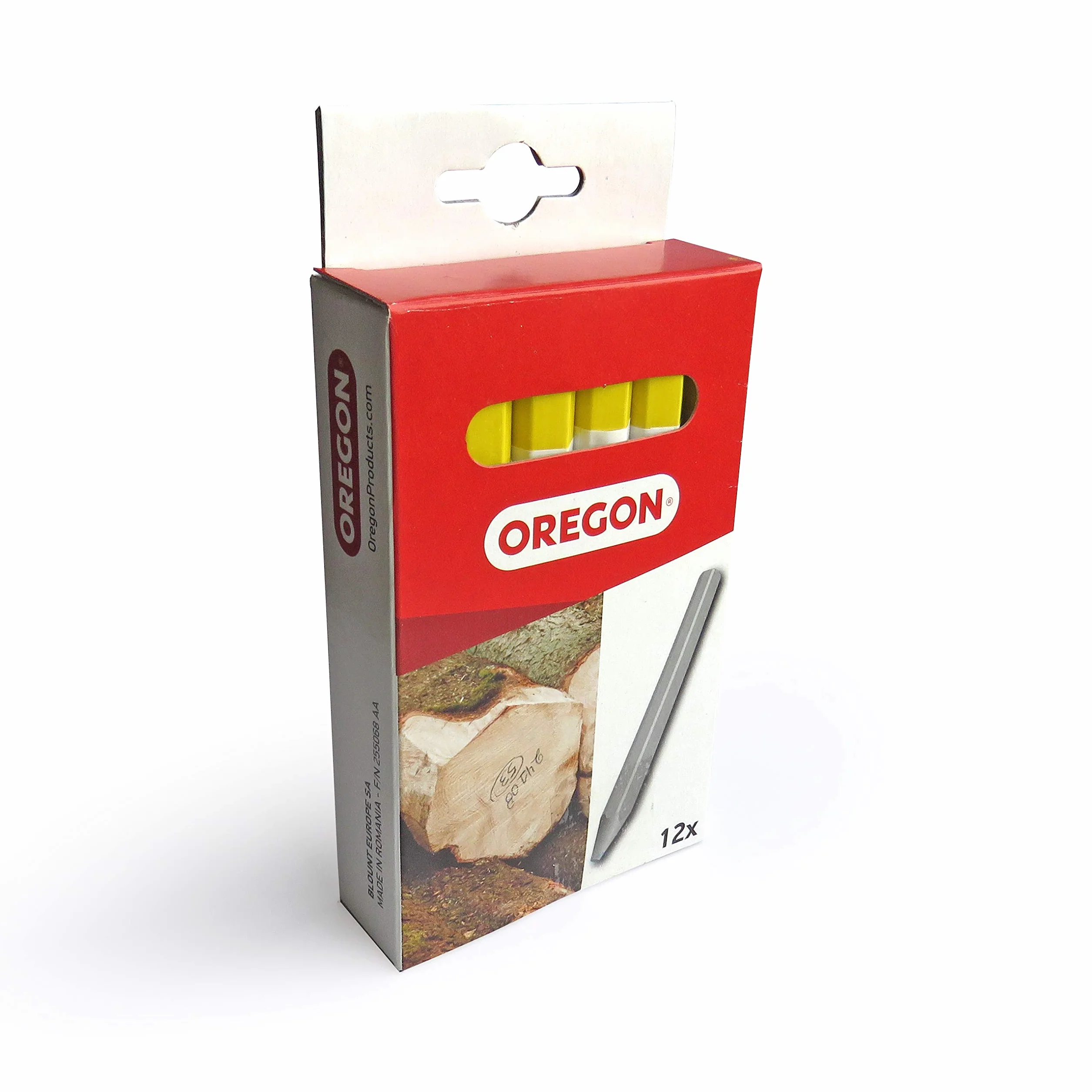 Oregon Multi Surface Marking Crayon, profesjonalne 6-stronne markery kredowe, pisanie na drewnie, metalu, kamieniu, betonie, płytkach, ceramice, tworzywie sztucznym, szkle i wielu innych, 12 sztuk,
