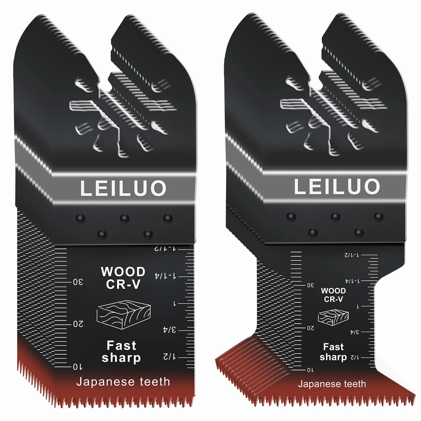 LEILUO 50 szt. Japońskie wielofunkcyjne ostrza do szybkiego cięcia Materiał CRV Ostrza oscylacyjne Uniwersalne akcesoria z etui do DeWalt, Milwaukee, Makita i innych
