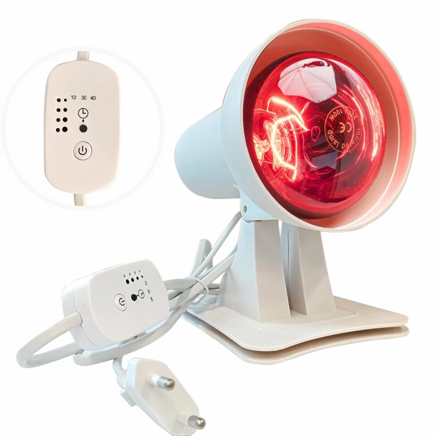 Lampa na podczerwień 150 W z programatorem czasowym i regulacją temperatury regulowany kąt