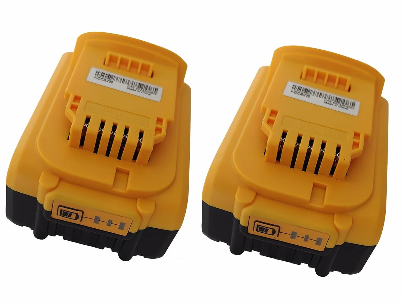 2 sztuki DCB200 akumulator pasuje do Dewalt_akumulator 18V DCB201 DCB200 DCB204 DCB184 DCB201 DCB181-XJ DCB181 DCB180 DCB182 5000mAh / 5,0Ah