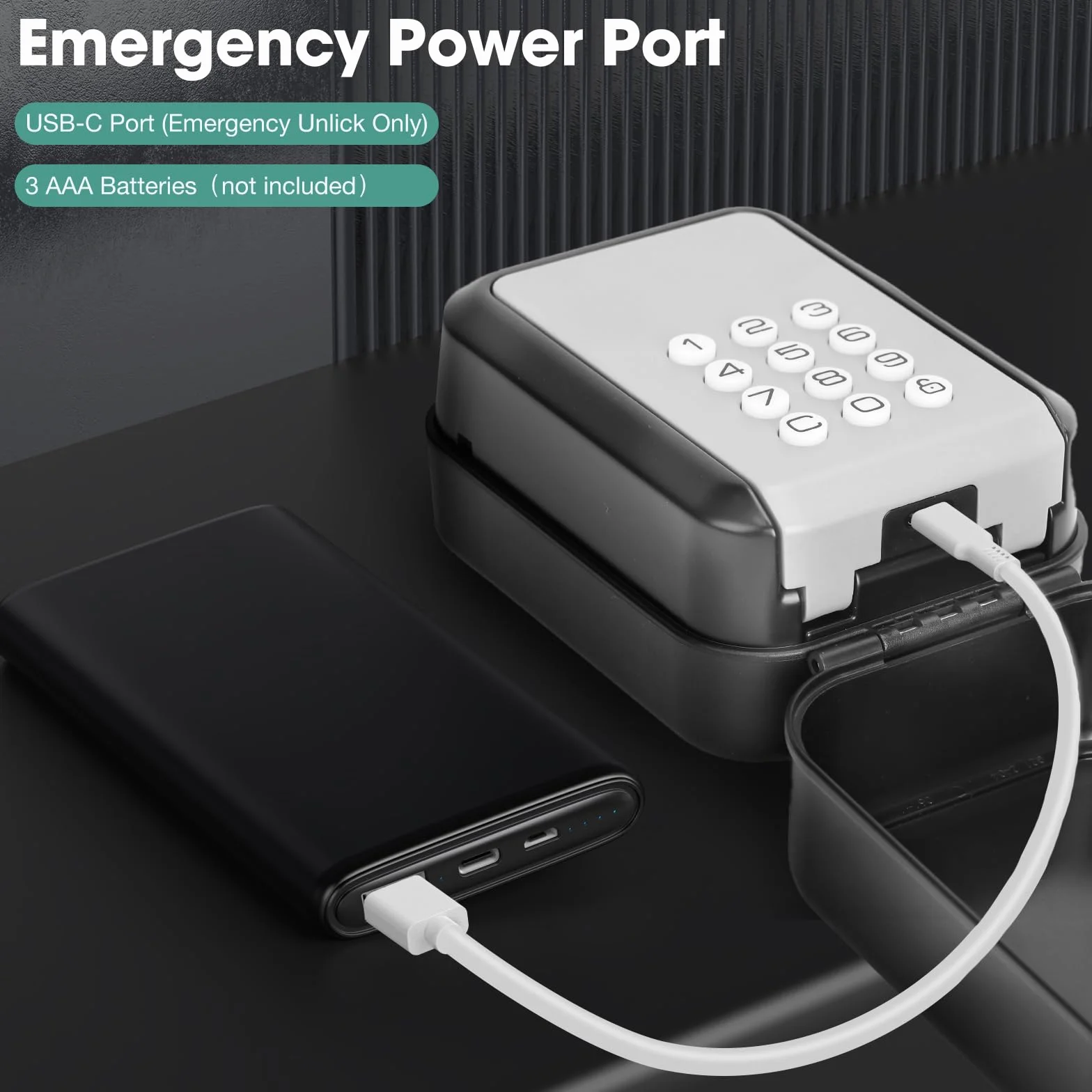 PAIRIER Inteligentna skrzynka na klucze Bluetooth Lock Box z aplikacją TTLock i kodem PIN, sejf na klucze 12-cyfrowy