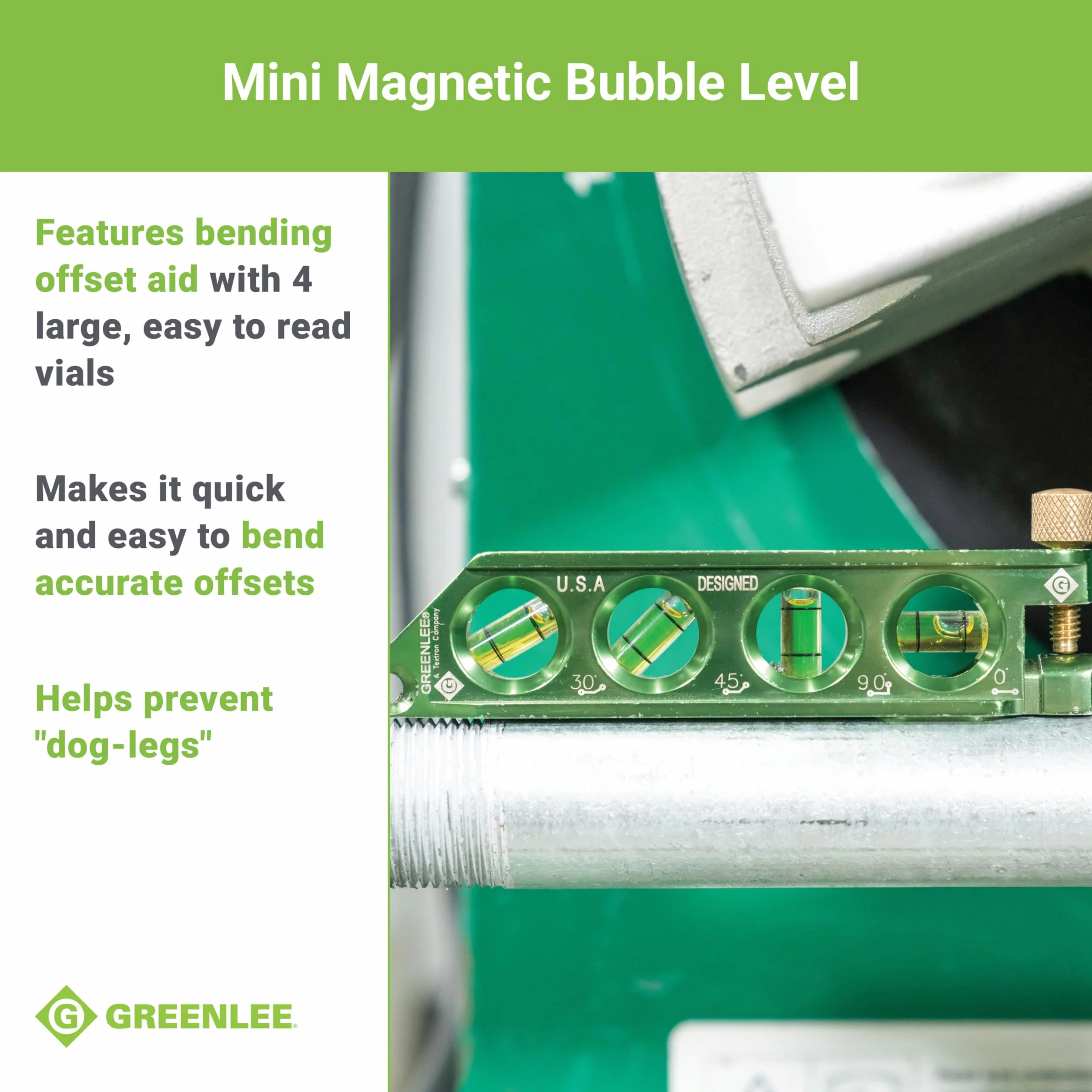 Greenlee L77 Mini magnetyczna poziomica bąbelkowa
