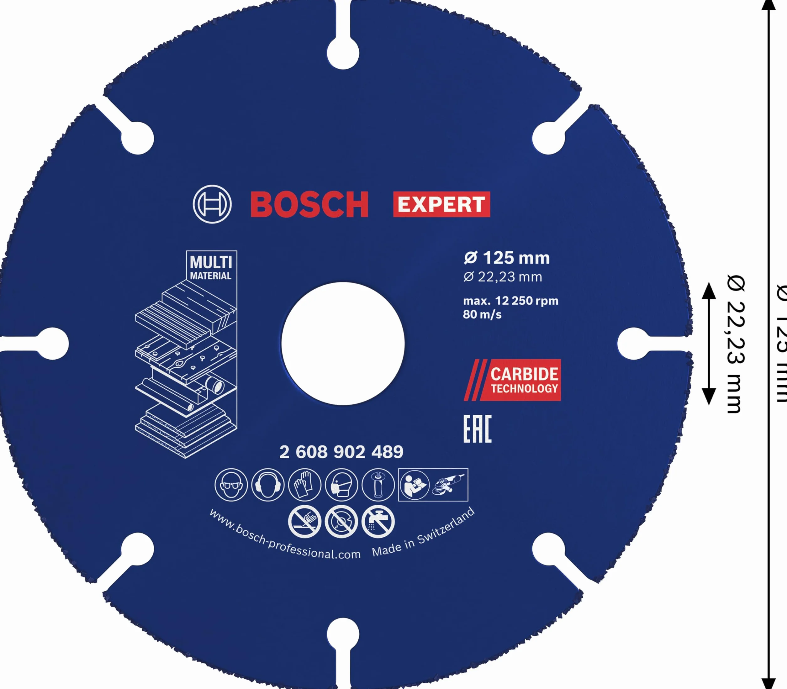Bosch EXPERT Carbide Multi Wheel tarcza tnąca Ø 125 mm do drewna z gwoździami
