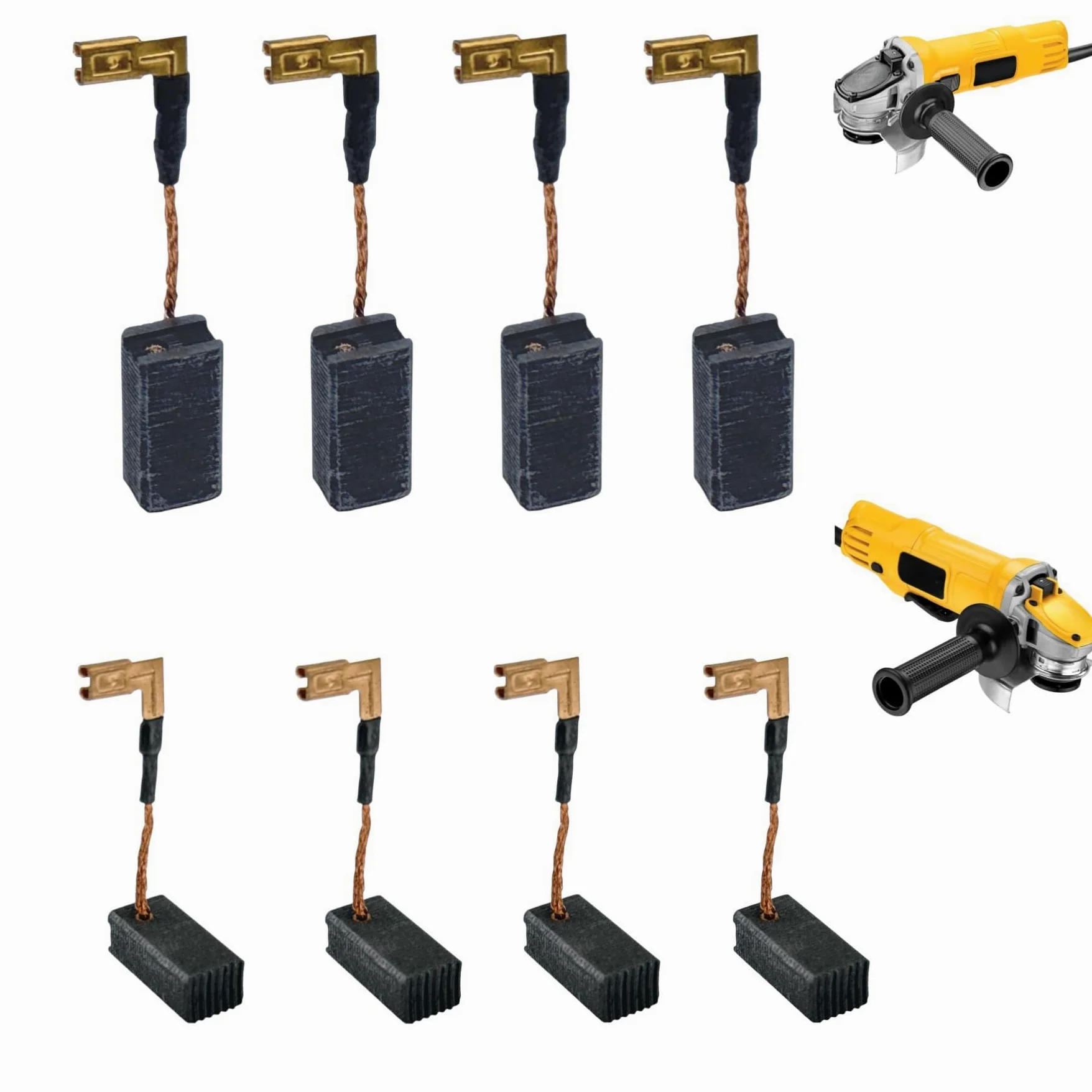 (8 sztuk) N097696 szczotka do silnika węglowego kompatybilna z DeWalt DWE4011 DWE4011N DWE4012 DWE4120 DWE4120N DWE4887 DWE4887N szczotka silnika szlifierki kątowej