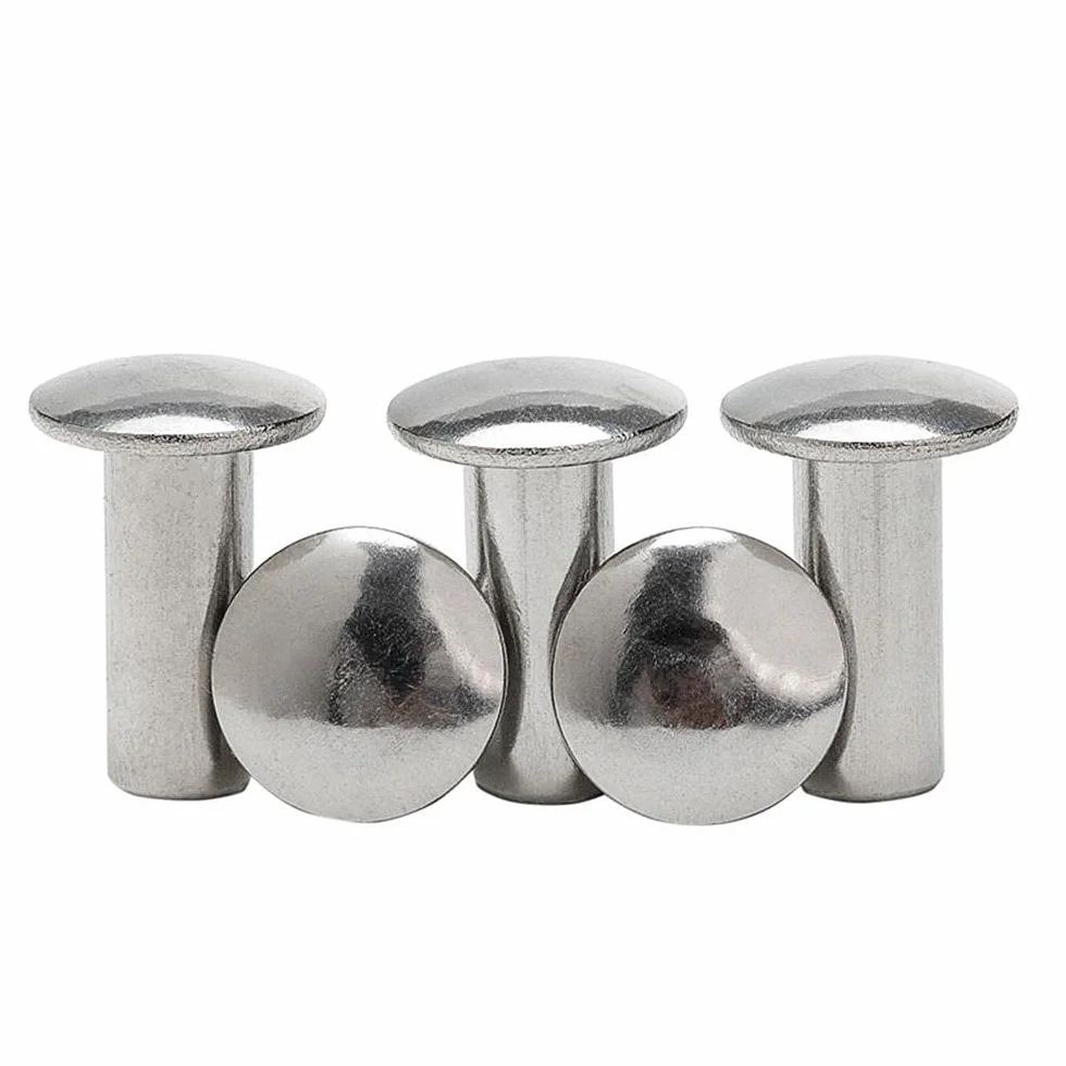 Nity do metalu nit półrdzeniowy ze stali nierdzewnej 304 płaska łeb okrągły GB873 4x23 50 sztuk