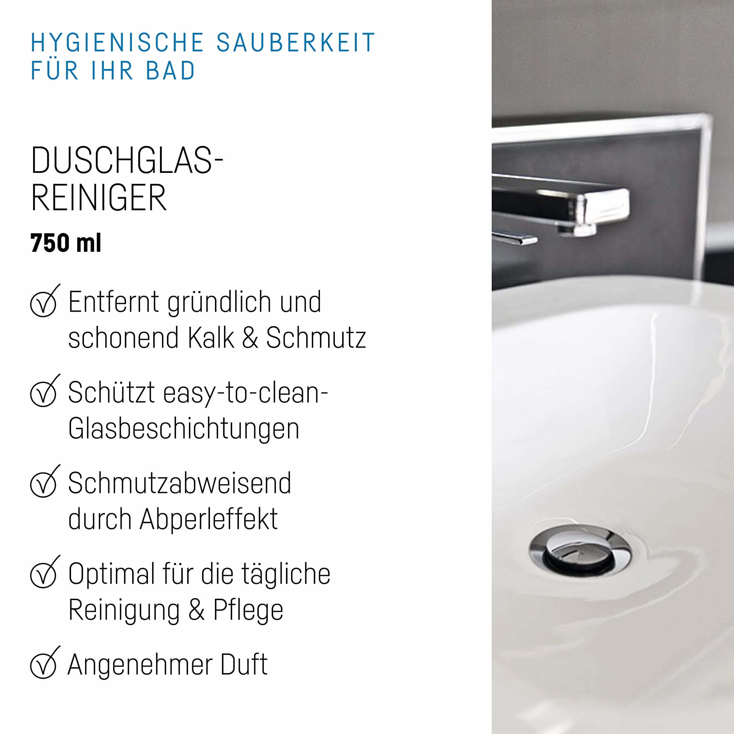 Cramer® Środek do czyszczenia szyb prysznicowych 750 ml I środek do czyszczenia kabin prysznicowych z prawdziwego szkła I bezpieczny dla materiałów środek czyszczący do powlekanych i niepowlekanych
