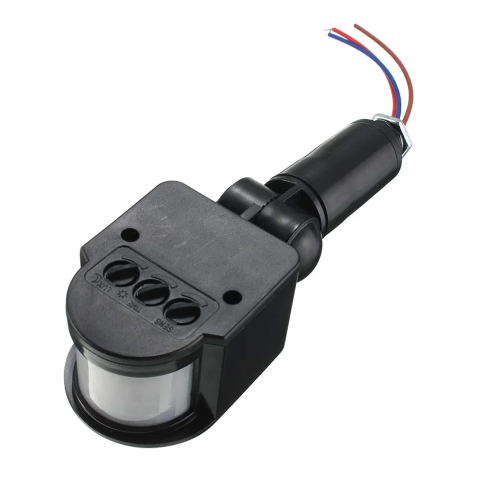 Hailege 2 szt. DC 12 V zewnętrzny przełącznik czujnika podczerwieni do monitora PIR - 12 V automatyczny czujnik ruchu na podczerwień, zegar do montażu na ścianie, zewnętrzny czujnik ruchu, przełącznik