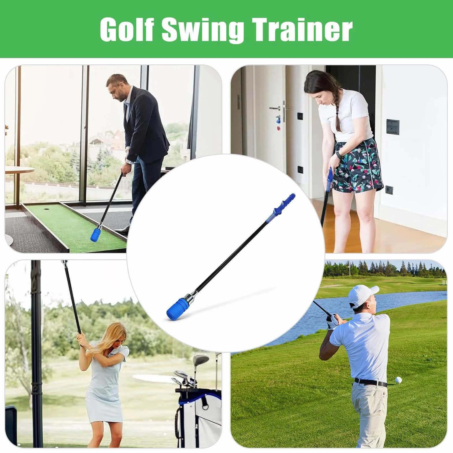 Golf Swing Trainer, Portable Swing Corrector For Pasture Practice, Movement Training Aid, Fitness Indoor Outdoor Course Travel Backyard Camping And Home Use, Compact & Travel Friendly