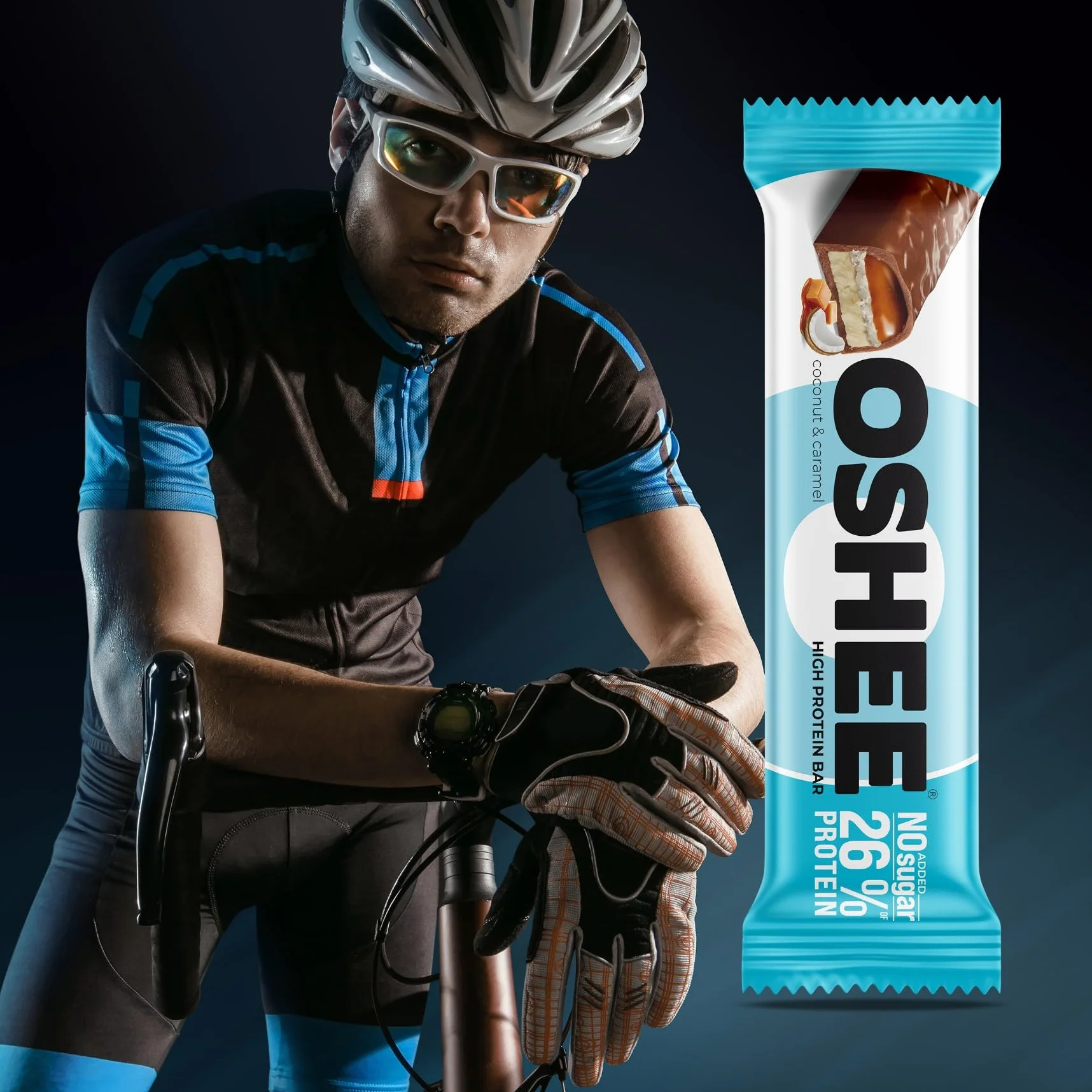 Baton proteinowy Oshee kokos i karmel 48g 12 sztuk