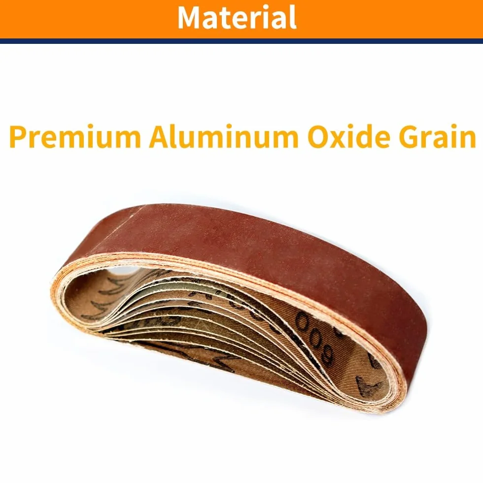 Pasy szlifierskie, Taśma szlifierska 20 szt. 330 x 30 mm 40-1000 Ziarnistość Polerowanie drewna i metalu Do szlifierki taśmowej(20pcs 180 Grit)