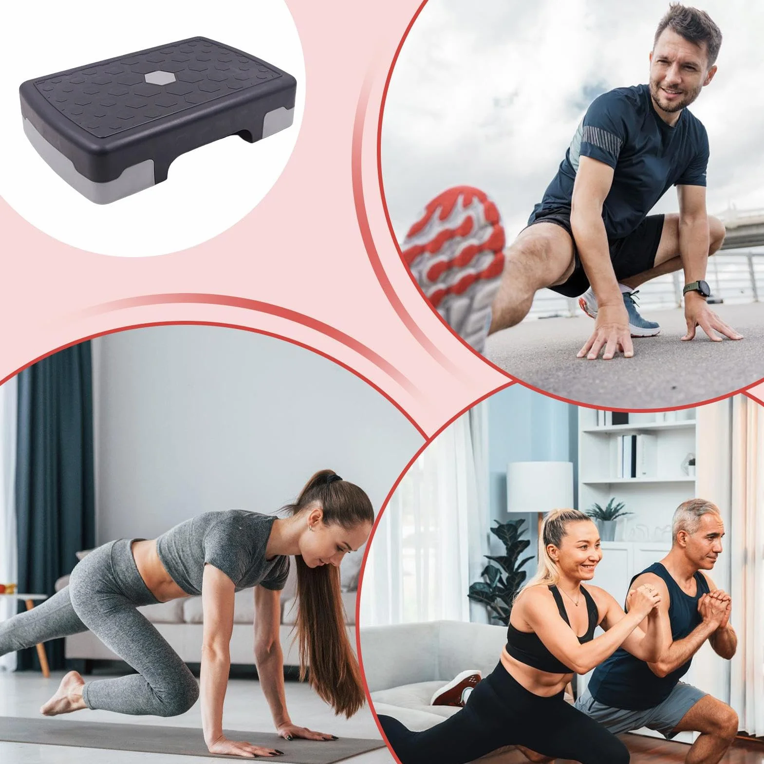 Step Do Ćwiczeń | Stepper Do Pilates,Antypoślizgowy Stopień Modelowania Sylwetki Dla Dzieci Dorosłych Młodzieży Mieszkańców Apartamentów