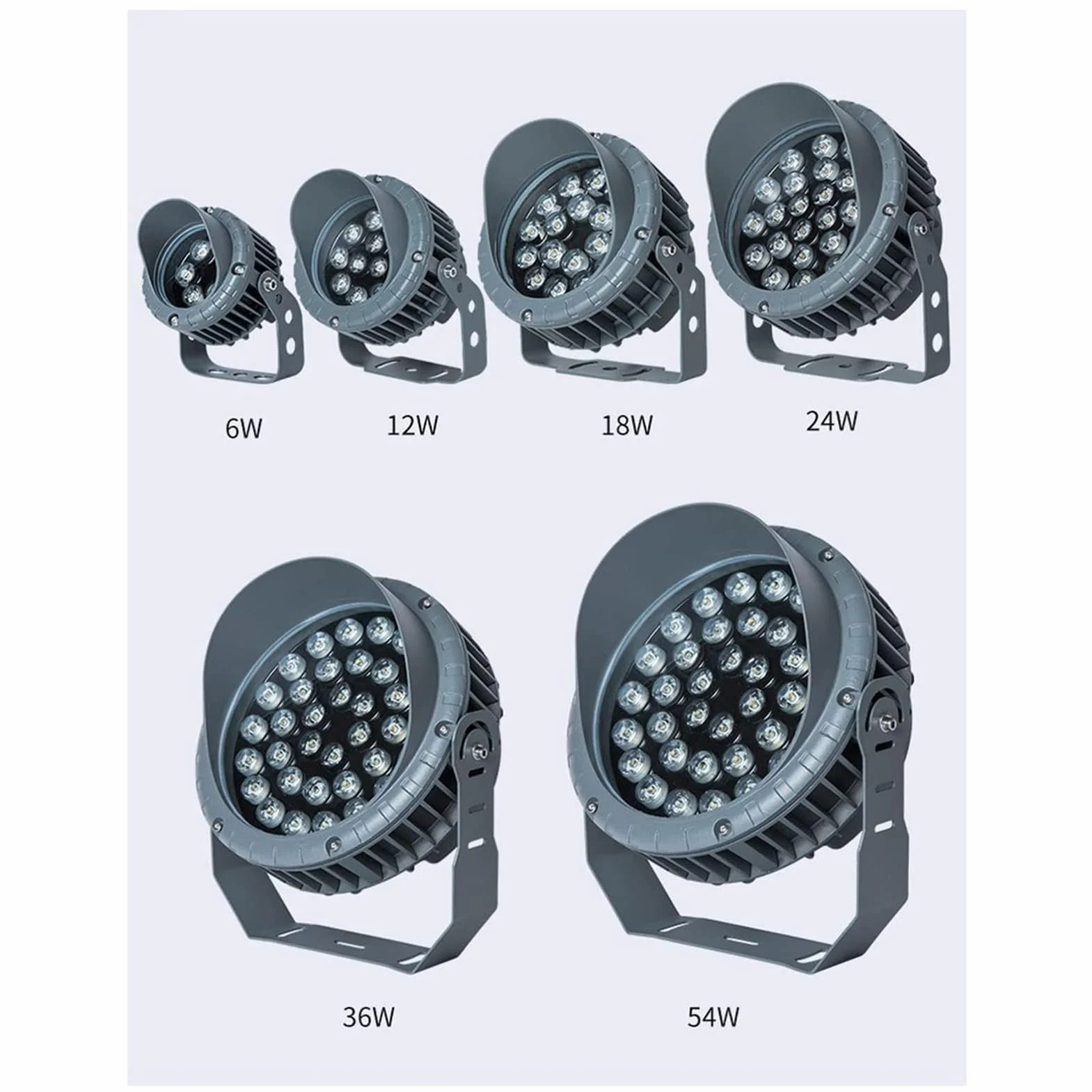 Reflektor obrotowy - wiązka LED 270°, zewnętrzna dekoracyjna okrągła lampa 111-240 V, wodoodporna IP65, oświetlenie drzewa parkowego, do ogrodu, trawnika, podwórka, willi, ścieżki, oświetlenia