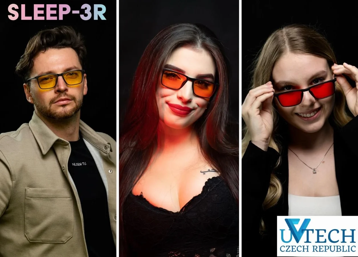 SLEEP-3R 100% filtr niebieskiego światła i filtr zielonego światła, czerwone okulary, okulary do komputera, do gier, filtr UV, niebieskie światło, blokujące światło, dla kobiet i mężczyzn
