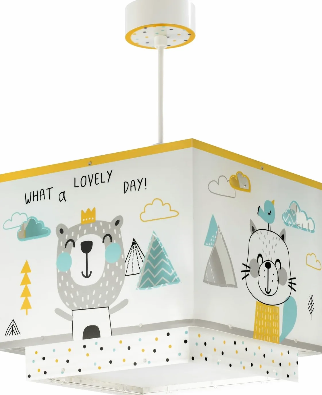 Dziecięca lampa wisząca Dalber Hello Little Dalber, wielokolorowa