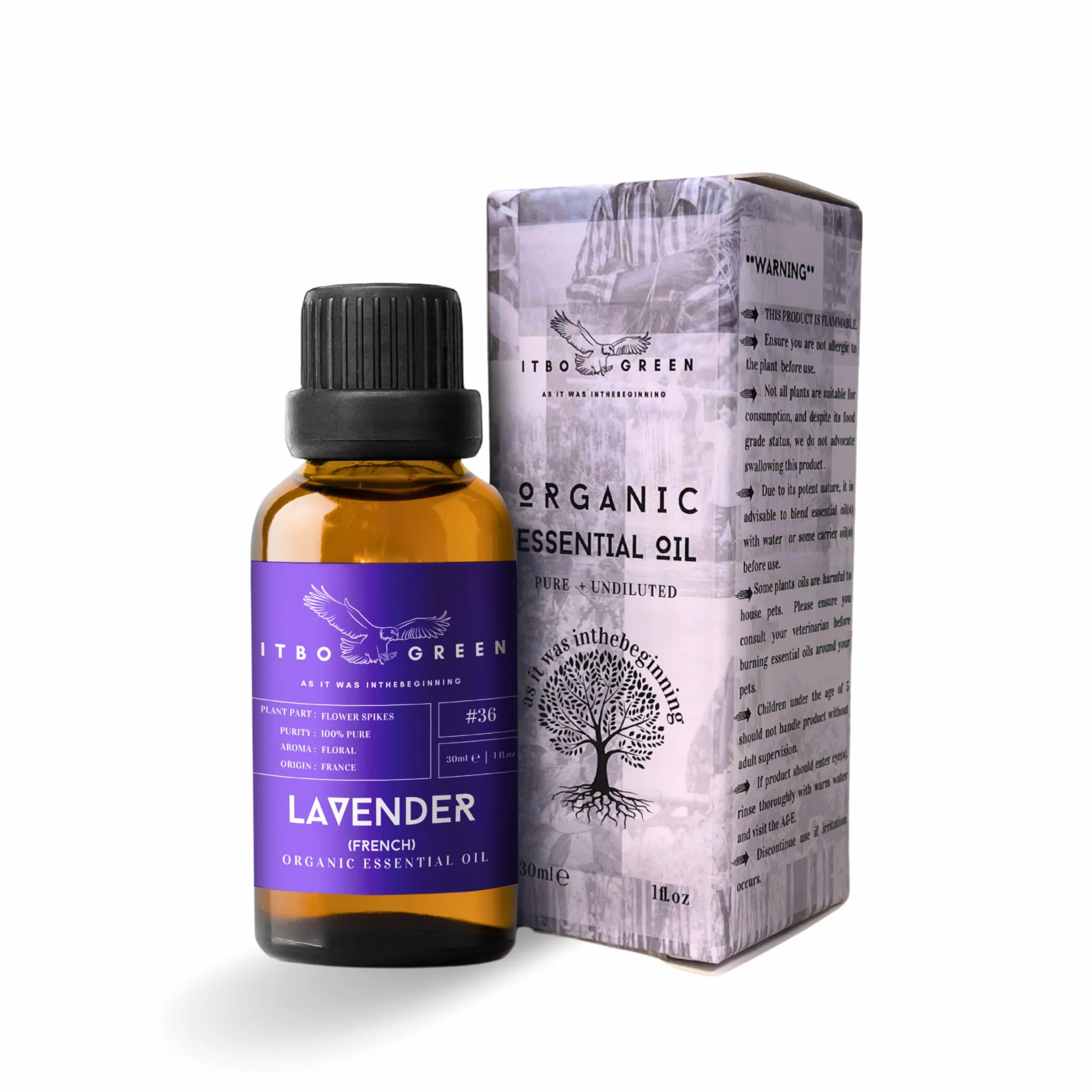 Organic French Lavender Essential Oil 30ml 1oz Aromatherapy