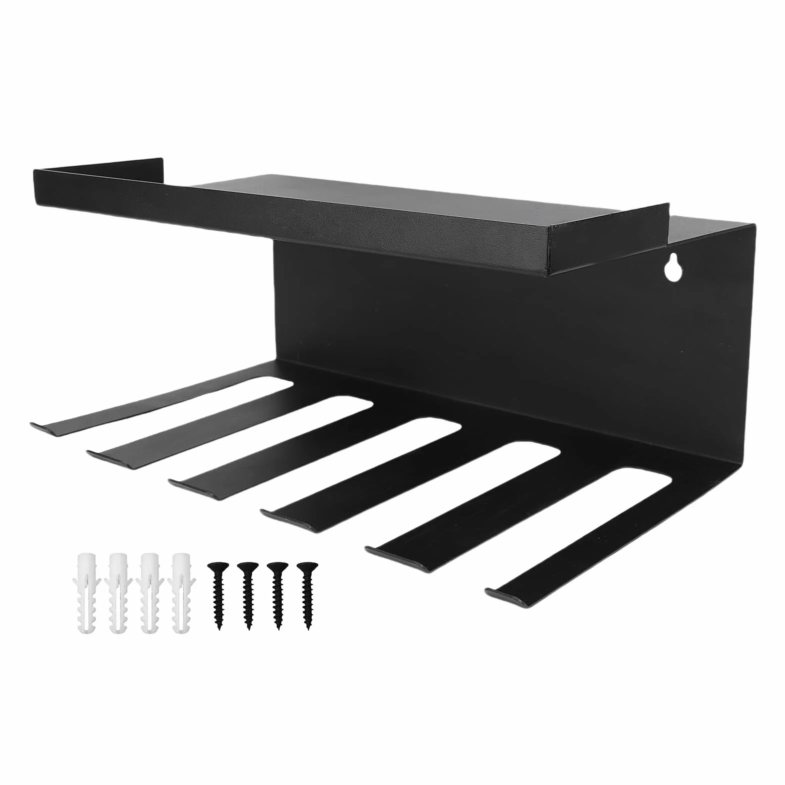 banapoy Organizer na Elektronarzędzia do Montażu na ścianie, Wytrzymały Stojak do Przechowywania Narzędzi Ręcznych, Półki Przechowywania w Garażu z 5 Uchwytami Wiertła, Warsztatu, Garażu