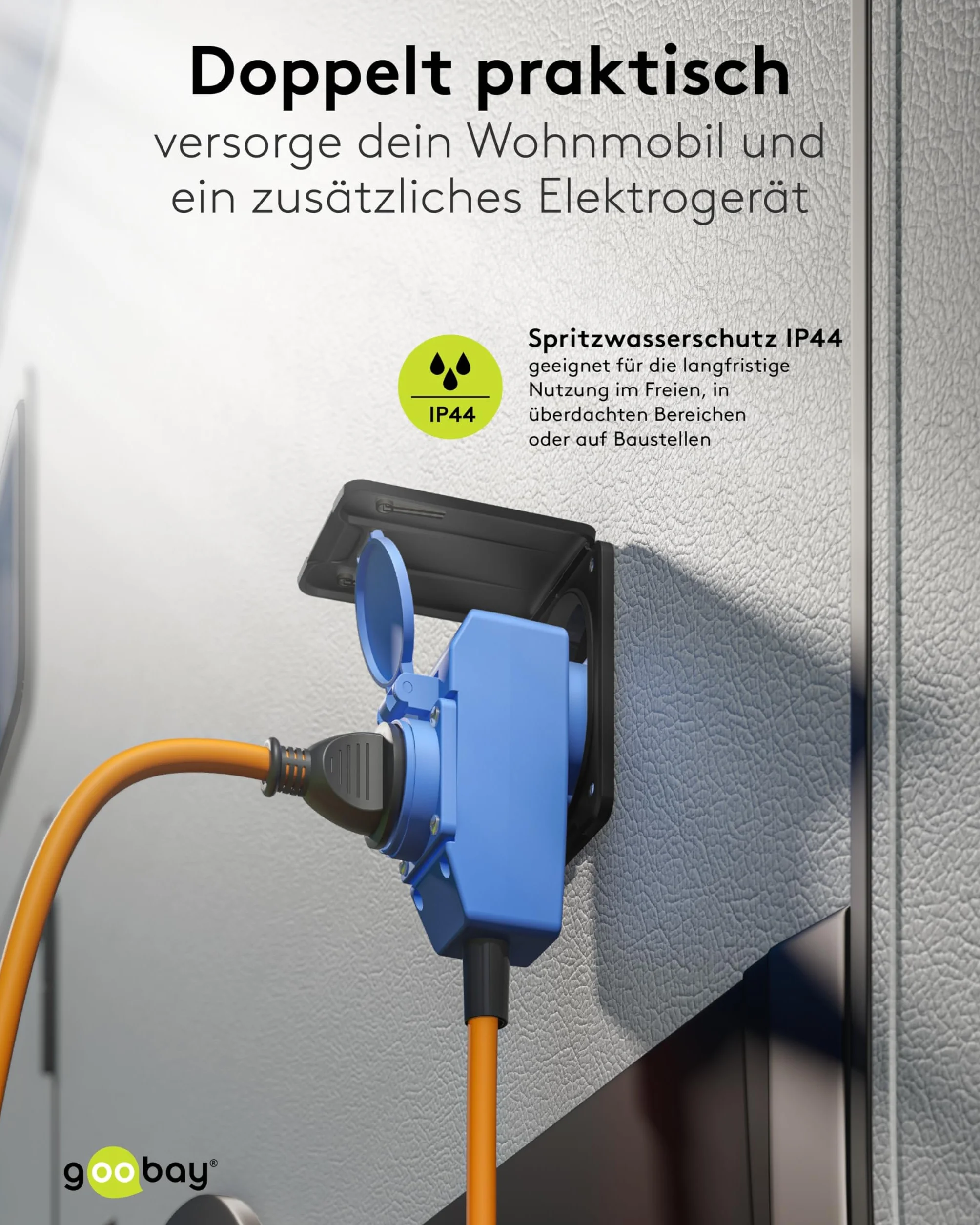 goobay Kabel adaptera CEE do przyczepy kempingowej 1,5 m