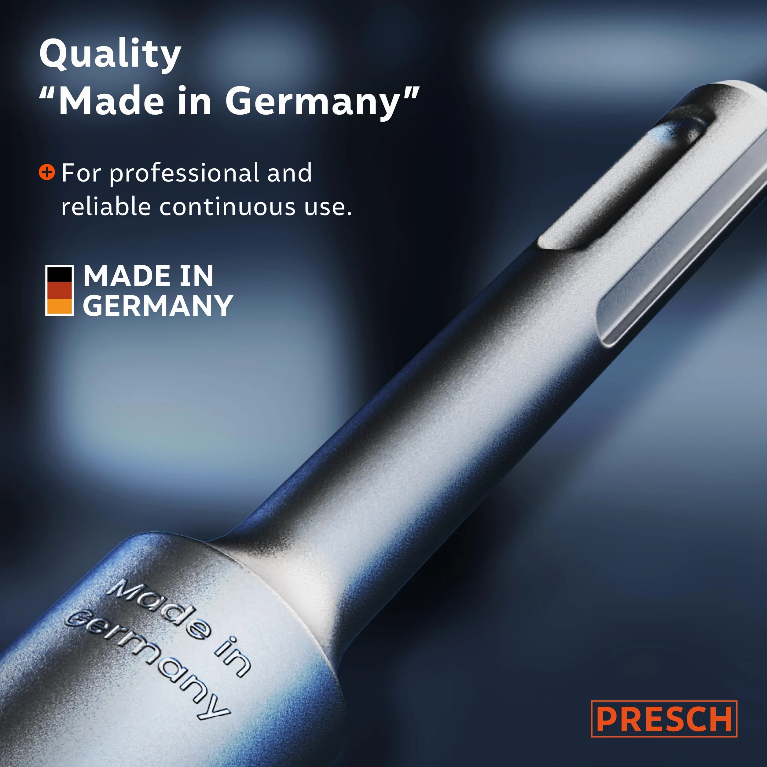 PRESCH Dłuto do płytek SDS plus - B75mm x L165mm - Kątowe 28° - Profesjonalna stal narzędziowa (42CrMo) - Niezwykle wytrzymałe - Do płytek i kleju do płytek - Dłuto do młotów obrotowych