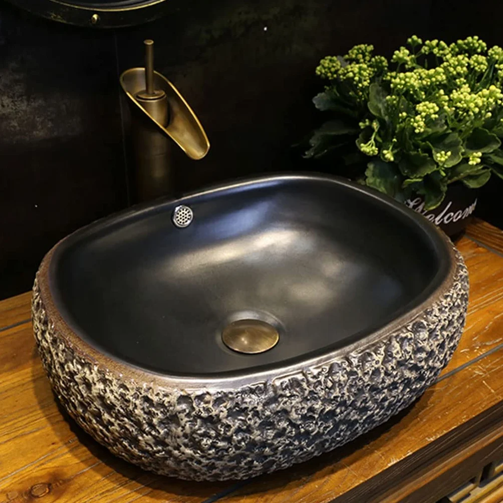 Umywalka wpuszczana do łazienki Łazienka umywalka nablatowa łazienka umywalka nablatowa ceramiczna umywalka nablatowa z kranem Umywalki łazienkowe