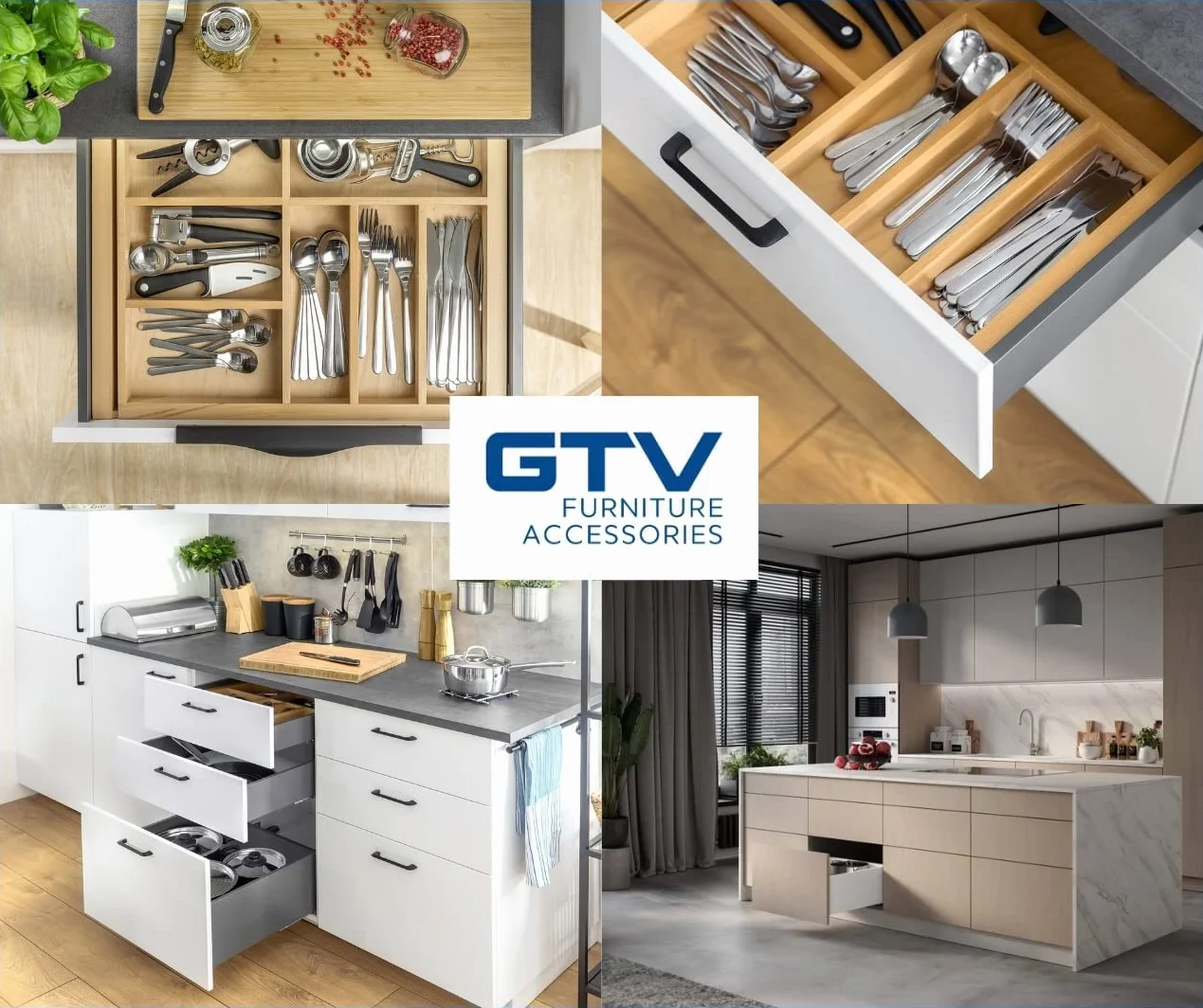 GTV System szuflad AXIS PRO I zestaw szuflad z pełnym wysuwem i zintegrowaną amortyzacją I antracyt I obciążenie do 40 kg I Soft-Close I swobodny dostęp I szerokość: 450 mm I wysokość: 86 mm