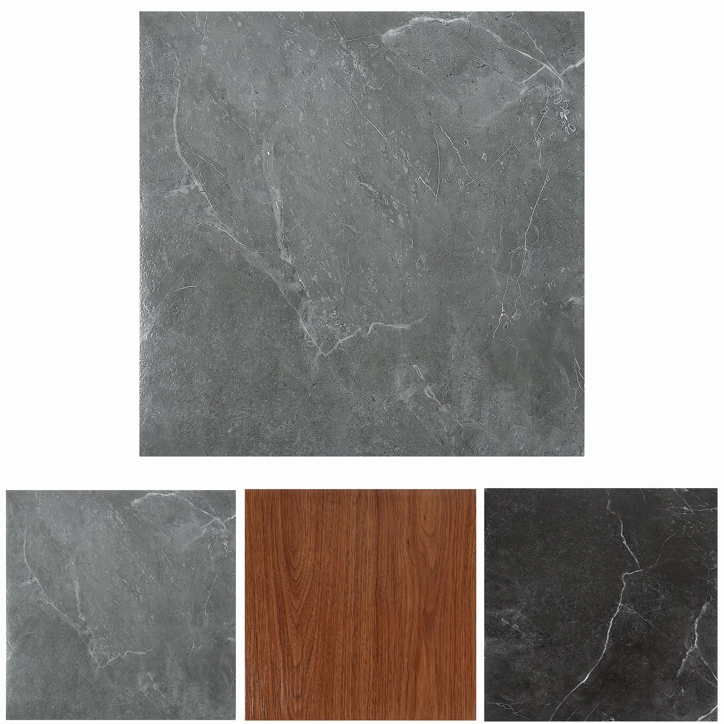 Gimisgu Wykładzina podłogowa z PCW 30 x 30 cm, 110 płytek 10 m², podłoga winylowa, samoprzylepna, antypoślizgowa, wodoszczelna, do cięcia, o wyglądzie płytek, do salonu, kuchni (szary marmur)
