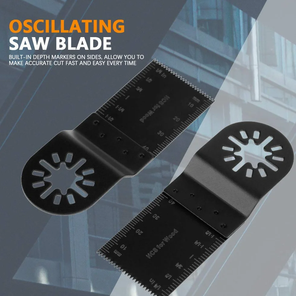 lyrlody Multitool brzeszczot pił, 20 szt. 34 mm uniwersalne piły zestaw oscylacyjny wielofunkcyjny dokładny szybki zestaw narzędzi wielofunkcyjnych z naciętym wzorem zębów do naprawy cięcia czarny