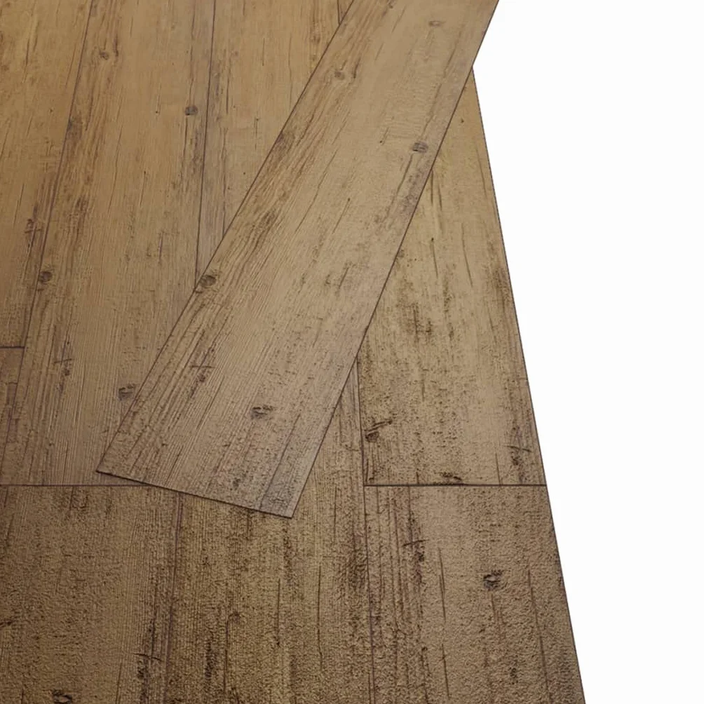 vidaXL Samoprzylepne panele podłogowe z PVC, 5,21 m², 2 mm, orzech