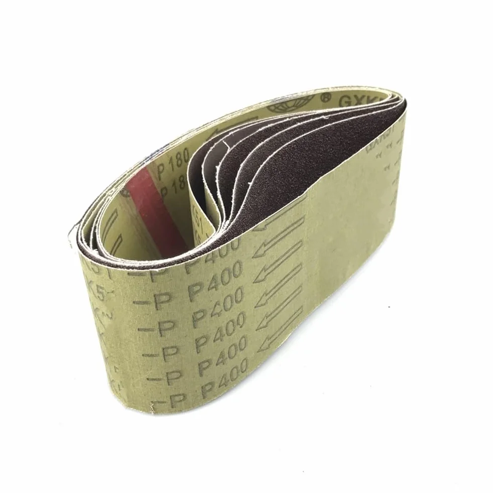 10 sztuk 533x75mm A/O Pas szlifierski 3"x21" Szlifierka taśmowa do miękkiego metalu, drewna, szlifowania, polerowania, P400, 533x75mm