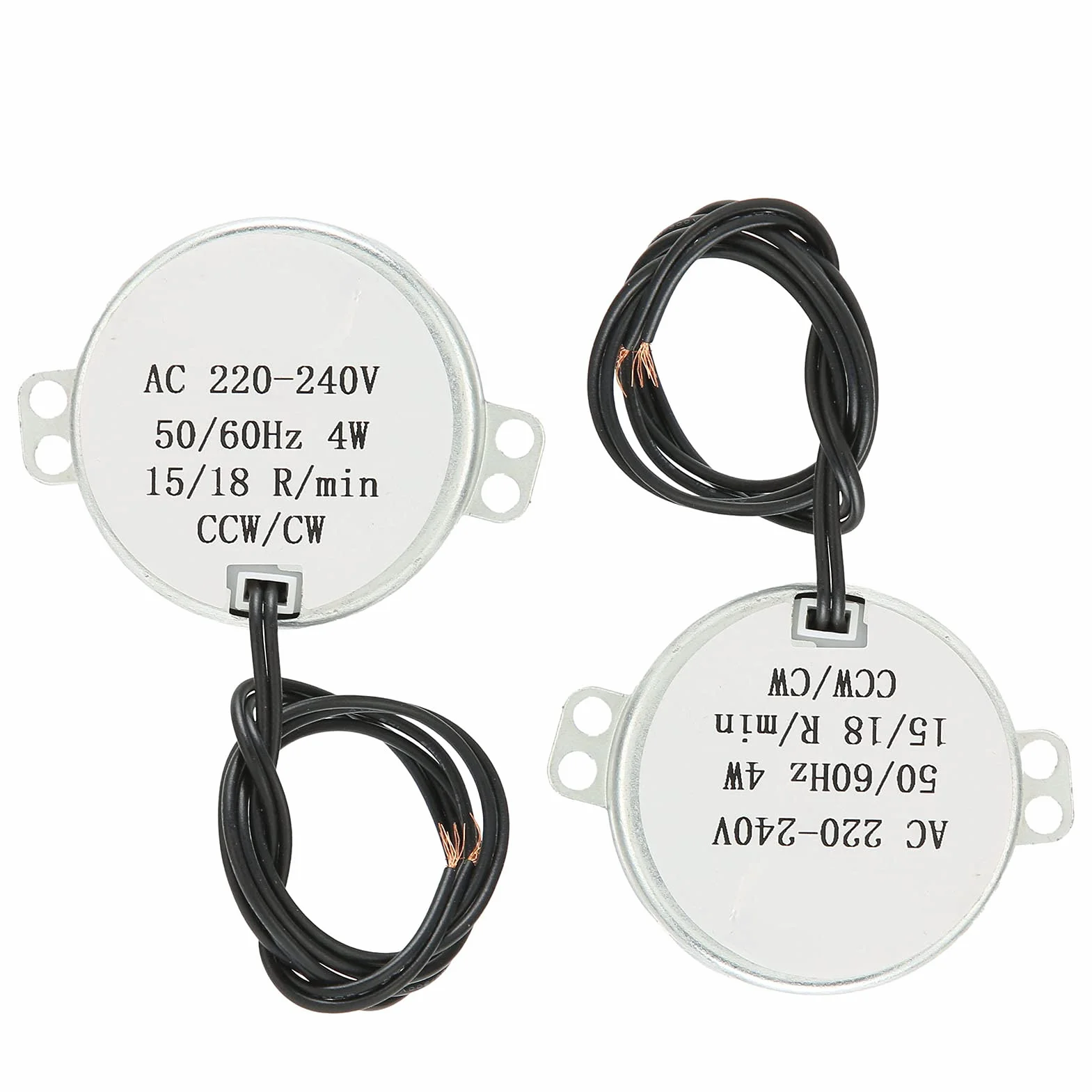 AC 220-240 V Silnik CCW/CW Kierunek Synchroniczne części przekładni elektrycznej 15-18 obr./min 4 W (2 szt.)