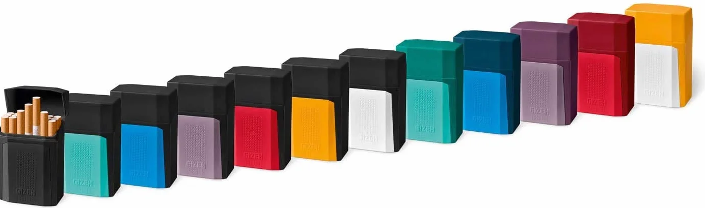 Gizeh Etui z klapk na rurki papierosowe, wielobarwne, 3 x etui z klapk