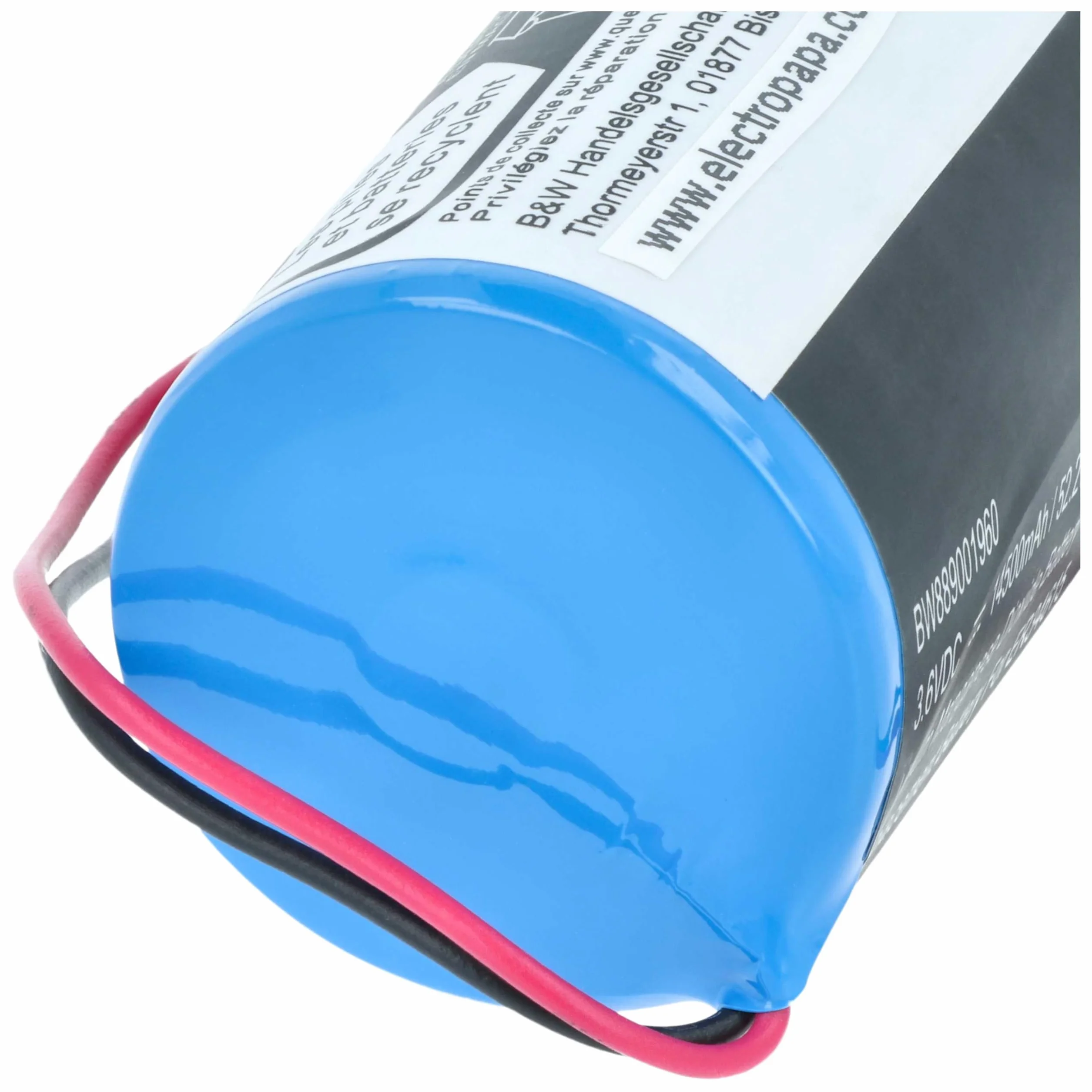 vhbw Bateria kompatybilna z DSC WT4911, system alarmowy IMPASSA, system alarmowy, radiowa syrena zewnętrzna (14500 mAh, 3,6 V, Li-MnO2)