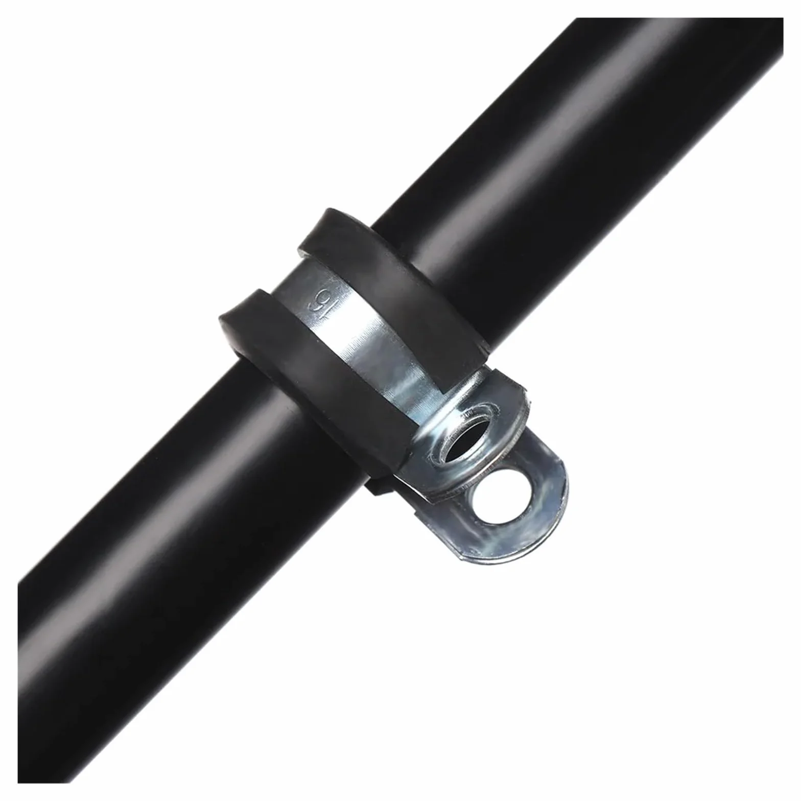Opaski zaciskowe typu P z gumową wyściółką, 10 szt. Gumowane zaciski P Rura węża okablowania Elementy mocujące do kabli Sprzęt 6-50 mm(40mm)