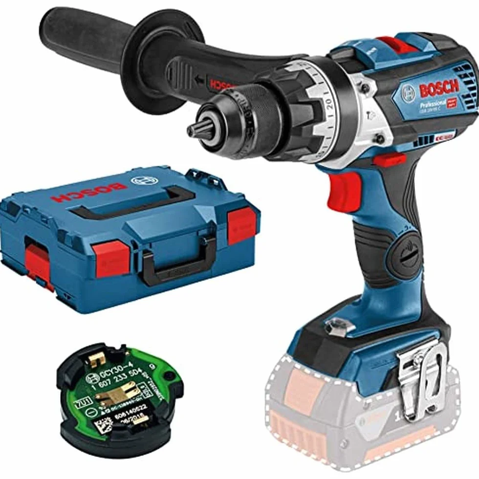 Bosch Professional 18 V akumulatorowa wiertarko-wkrętarka udarowa GSB 18 V-85 C (maks. moment obrotowy: 85 Nm, Connect Ready, bez akumulatorów i ładowarki, w L-BOXX 136)