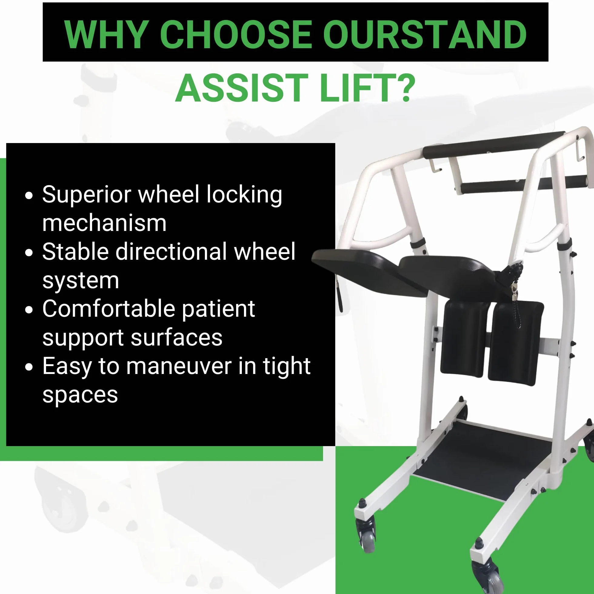 Fotel do przenoszenia pacjenta, stojak Assist Lift, Stand Up Assistance, pomoc stojąca