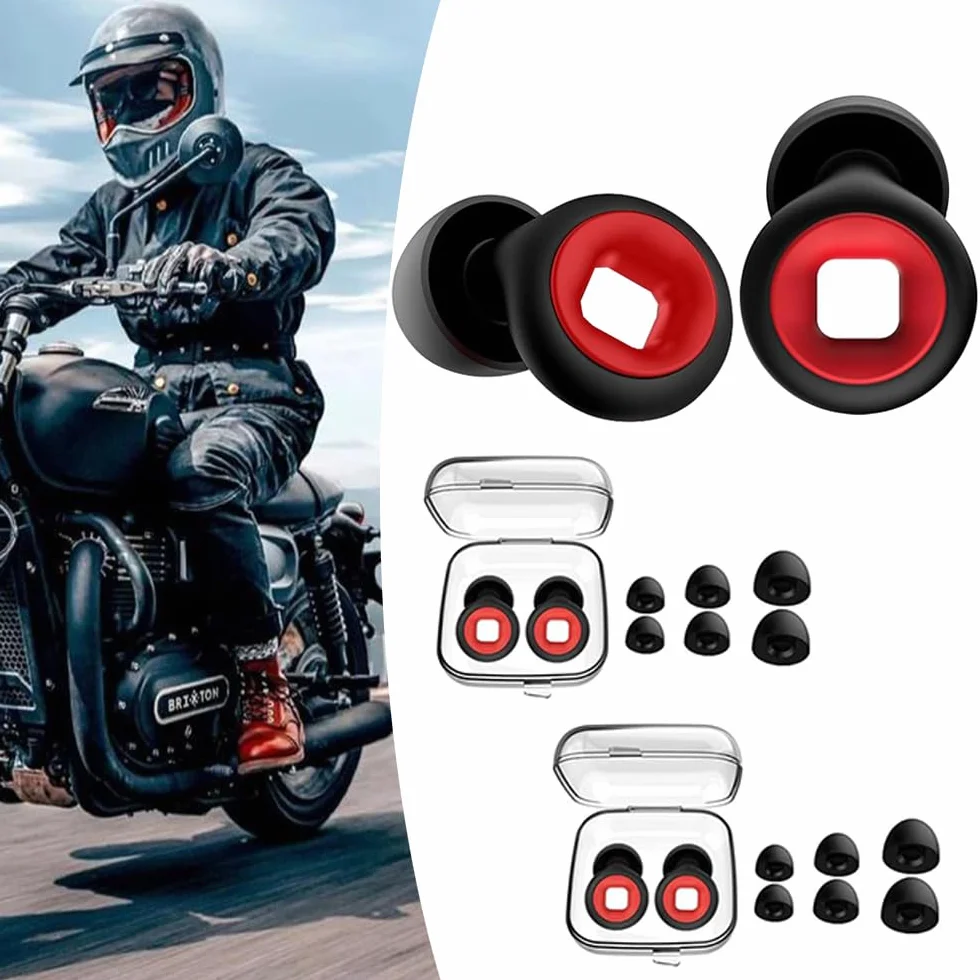 Artevive zatyczki do uszu motocyklowe ochrona słuchu 4 rozmiary XS/S/M/L