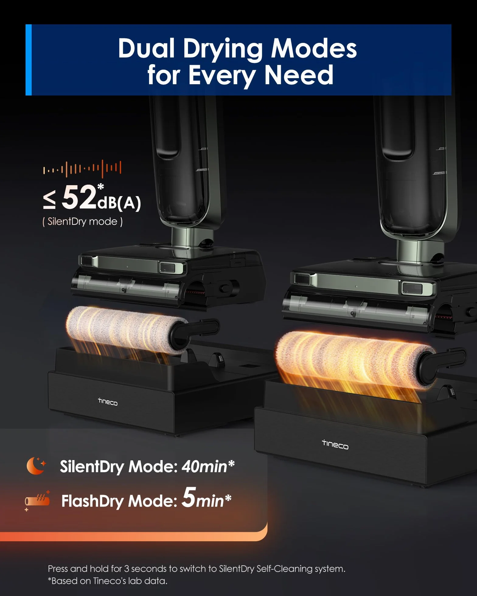 Tineco FLOOR ONE S7 Master Odkurzacz do odkurzania na mokro/sucho, skrobak StreakFree, 9,9 cm, siła ssania 23 kPa, System samoczyszczenia FlashDry, zielona lampka DustReveal 150°