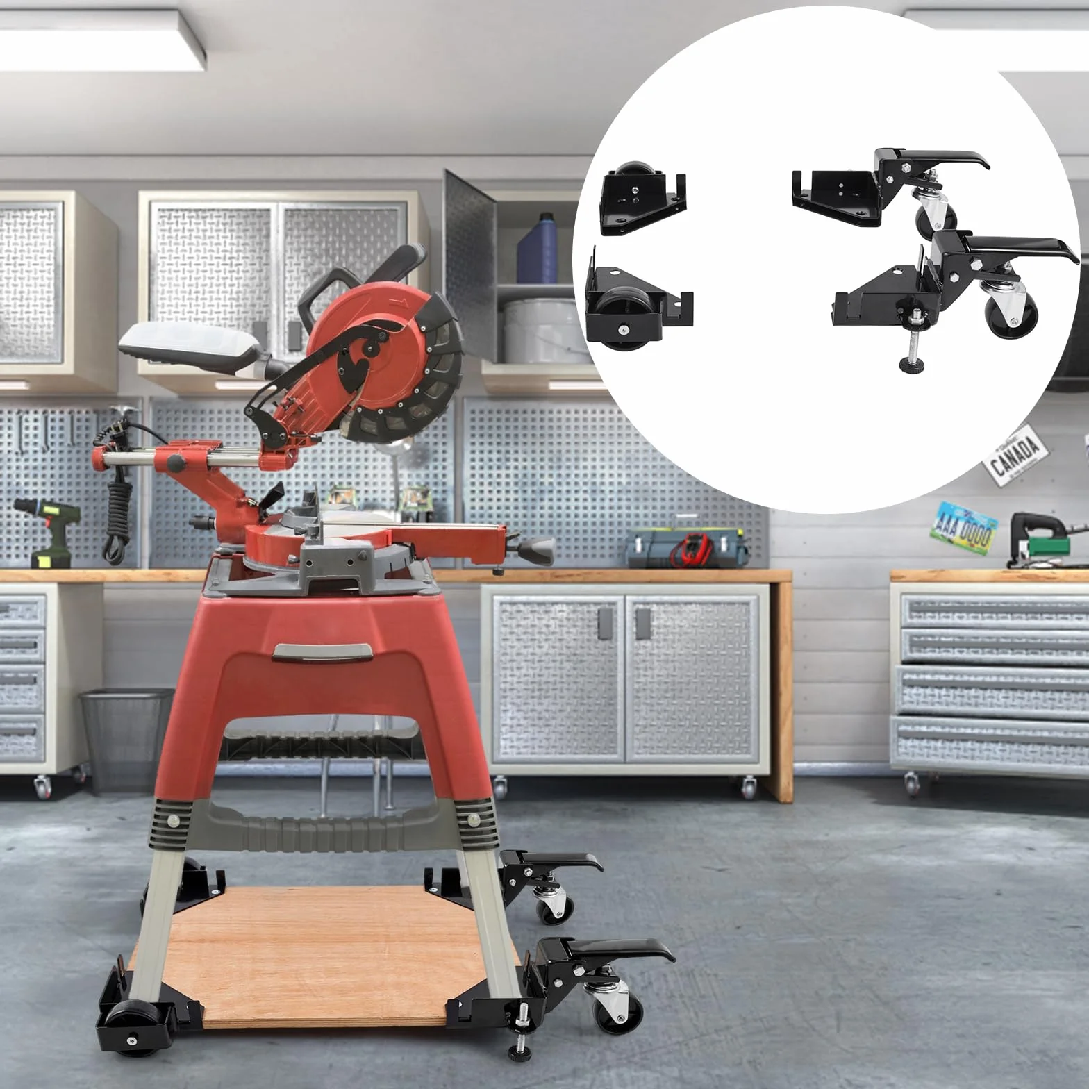 VEVOR Zestaw mobilny do dużych obciążeń 181,4 kg, stojak z kółkami 241,3 x 241,3 mm, kółka obrotowe