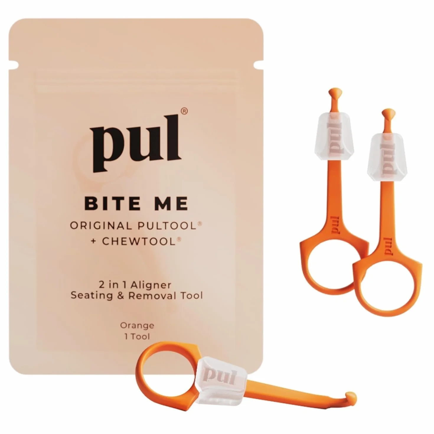 PUL System Wyrównywania Chewies and Remover Tool Combo dla Invisalign and Aligners (3 sztuki, pomarańczowy)