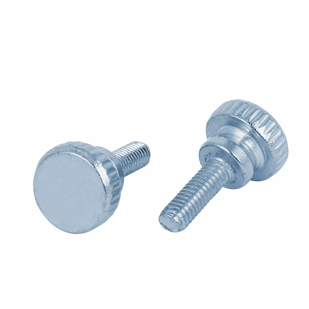 sourcingmap M4 x 12 mm śruby z łbem radełkowanym ze stali węglowej śruby z łbem radełkowanym 10 szt.