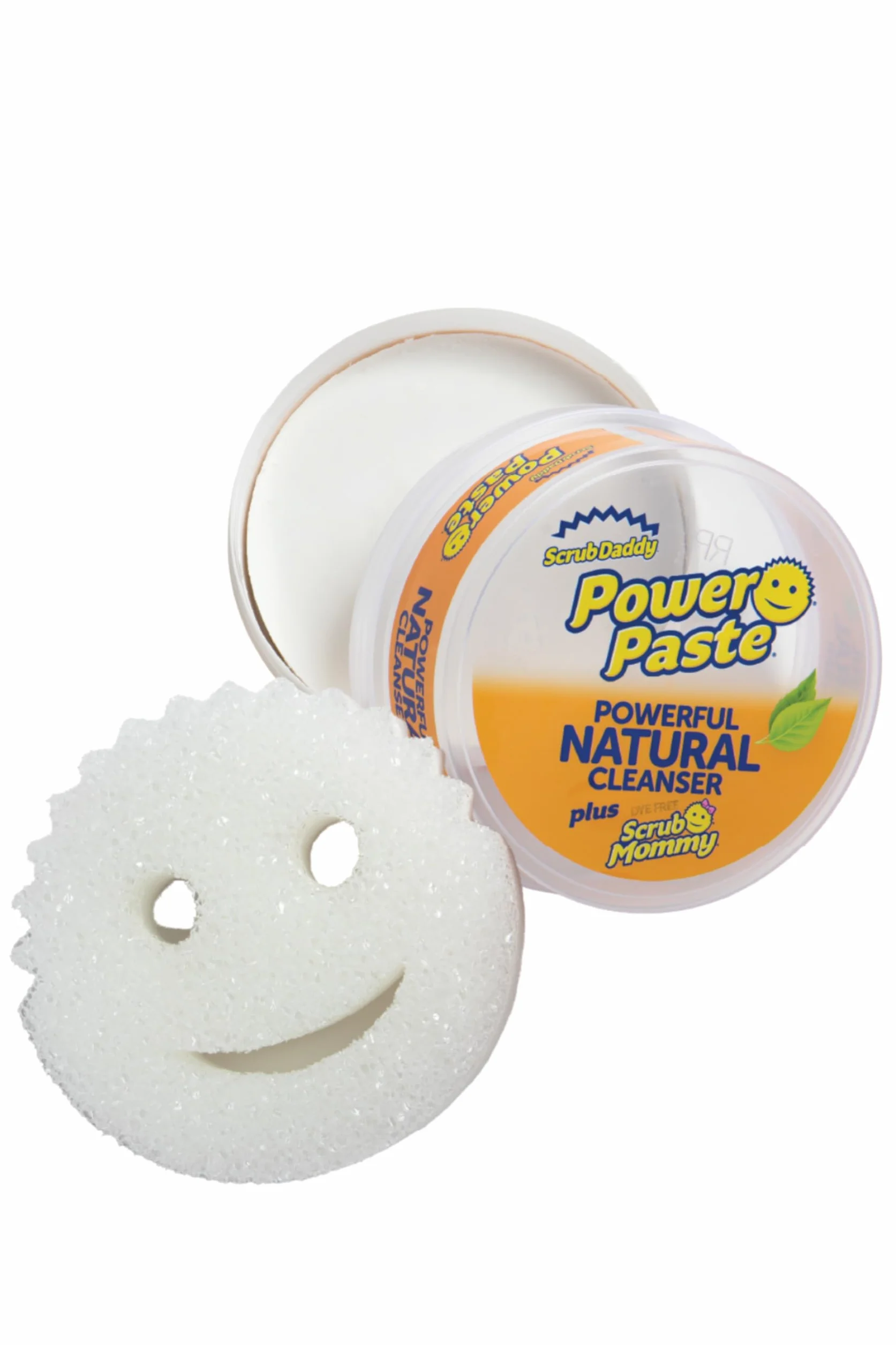 Scrub Daddy Power Paste Naturalna pasta czyszcząca + Bezbarwny peeling Mommy, 2-częściowy zestaw