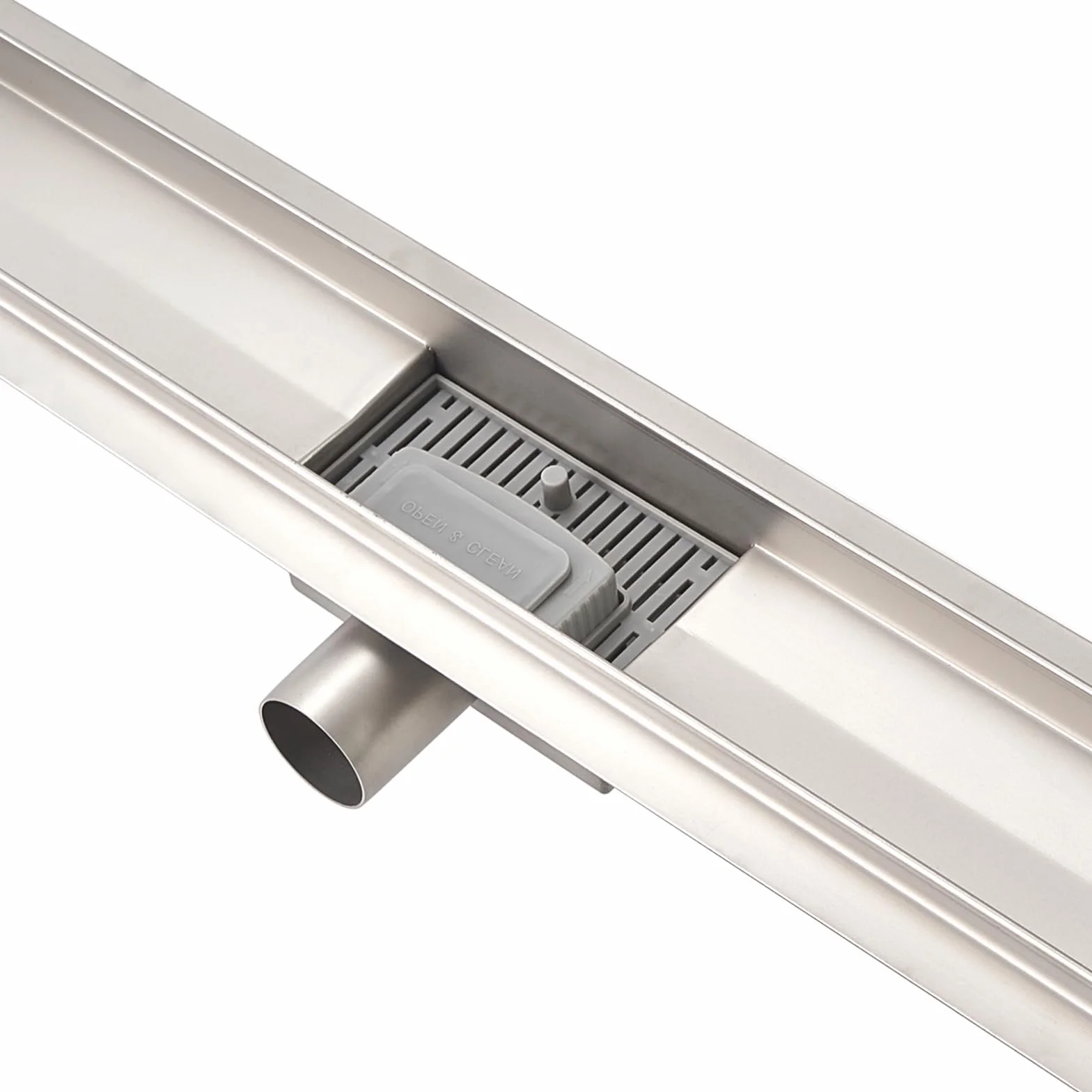 Kanał odpływowy 90 cm, 2 w 1 panel prysznicowy podłogowy z dezodorantem i filtrem do włosów ze stali nierdzewnej, prostokąt