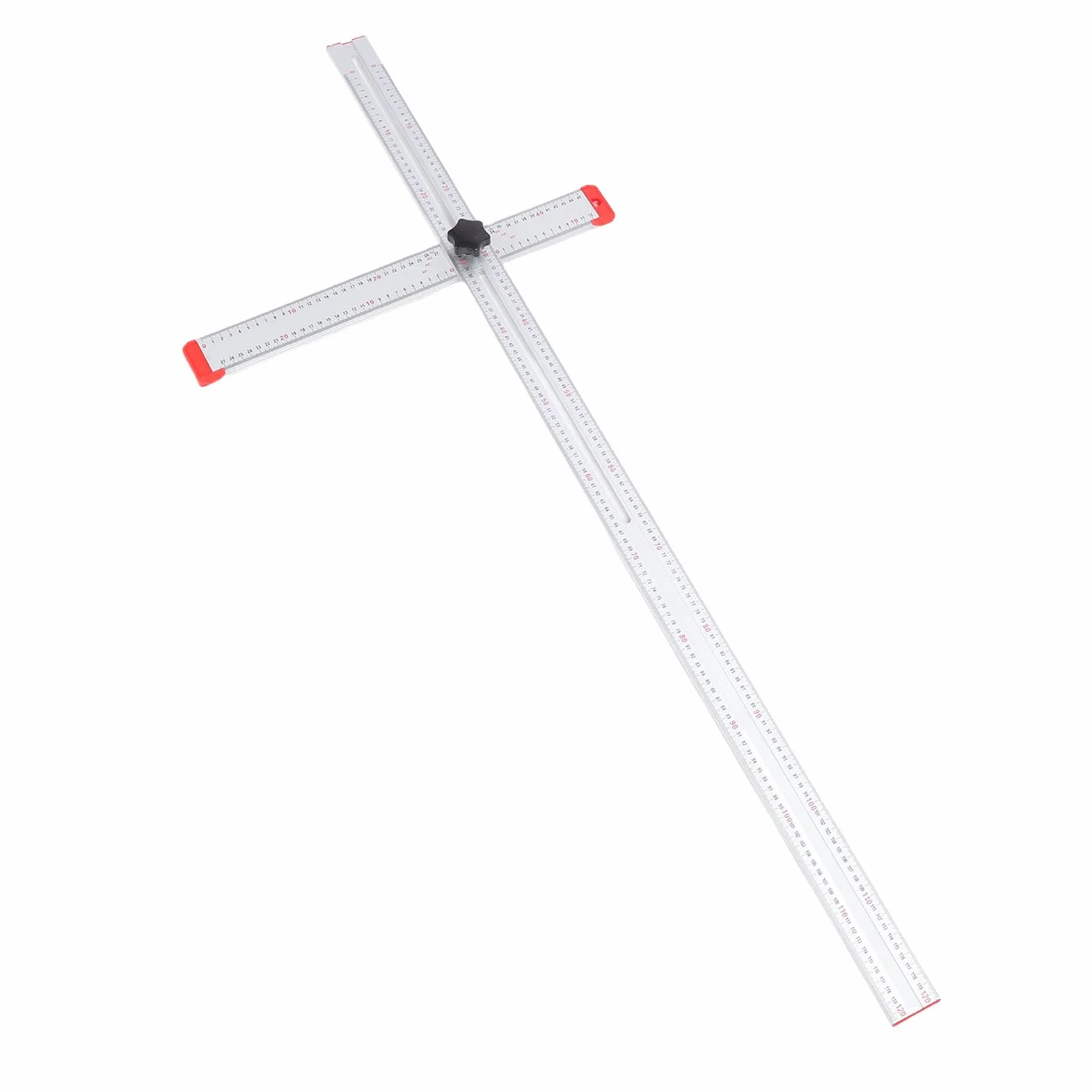 Fockety Regulowana linia kątowa do płyt kartonowo-gipsowych, aluminiowa linia kątowa z pokrętłem ABS do regulacji kąta, podwójna skala kierunkowa do wyznaczania i znakowania, 120cm