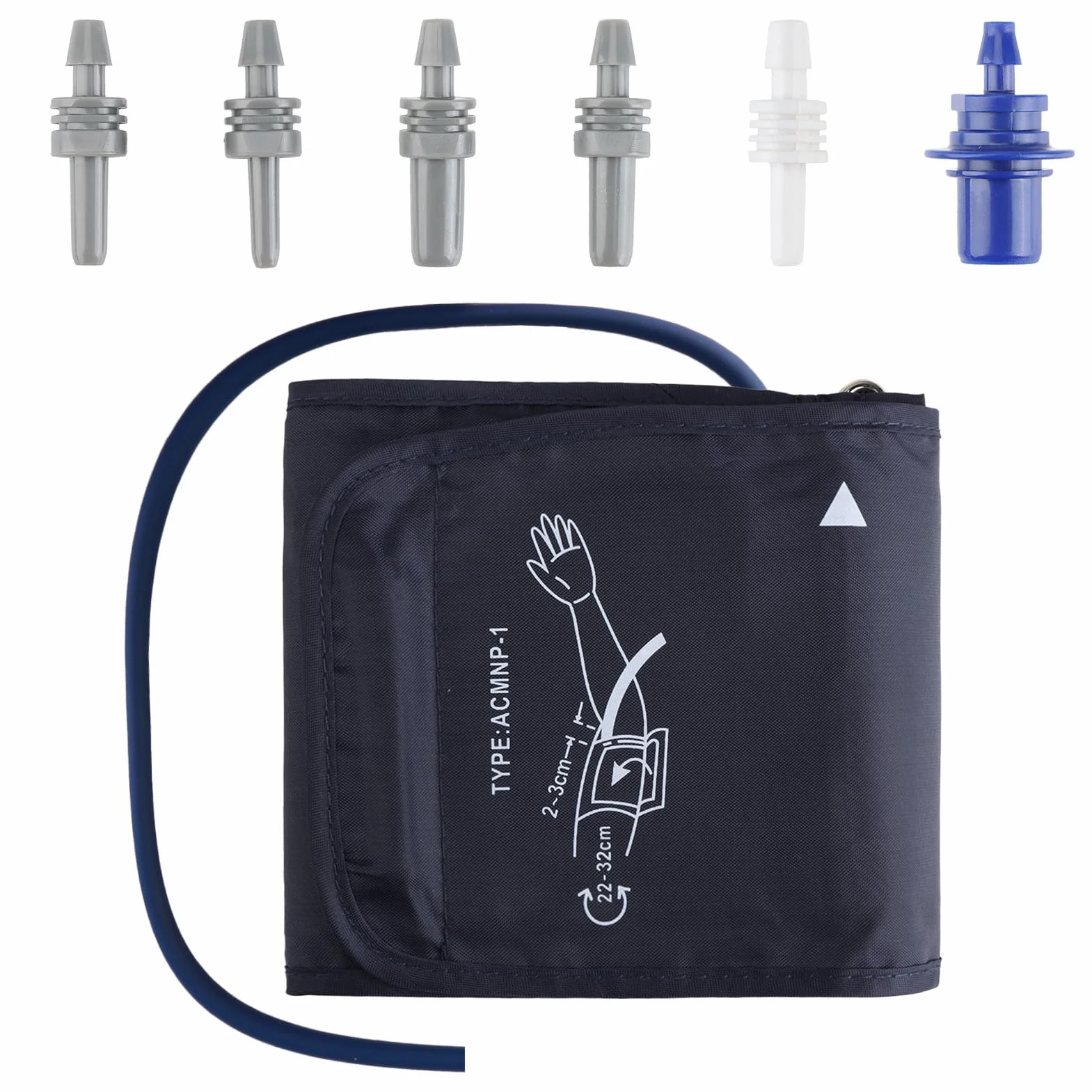 Bardzo duży mankiet do pomiaru ciśnienia krwi 22-32 cm, bardzo duży mankiet do pomiaru ciśnienia krwi 22-32 cm, kompatybilny z większością monitorów BP