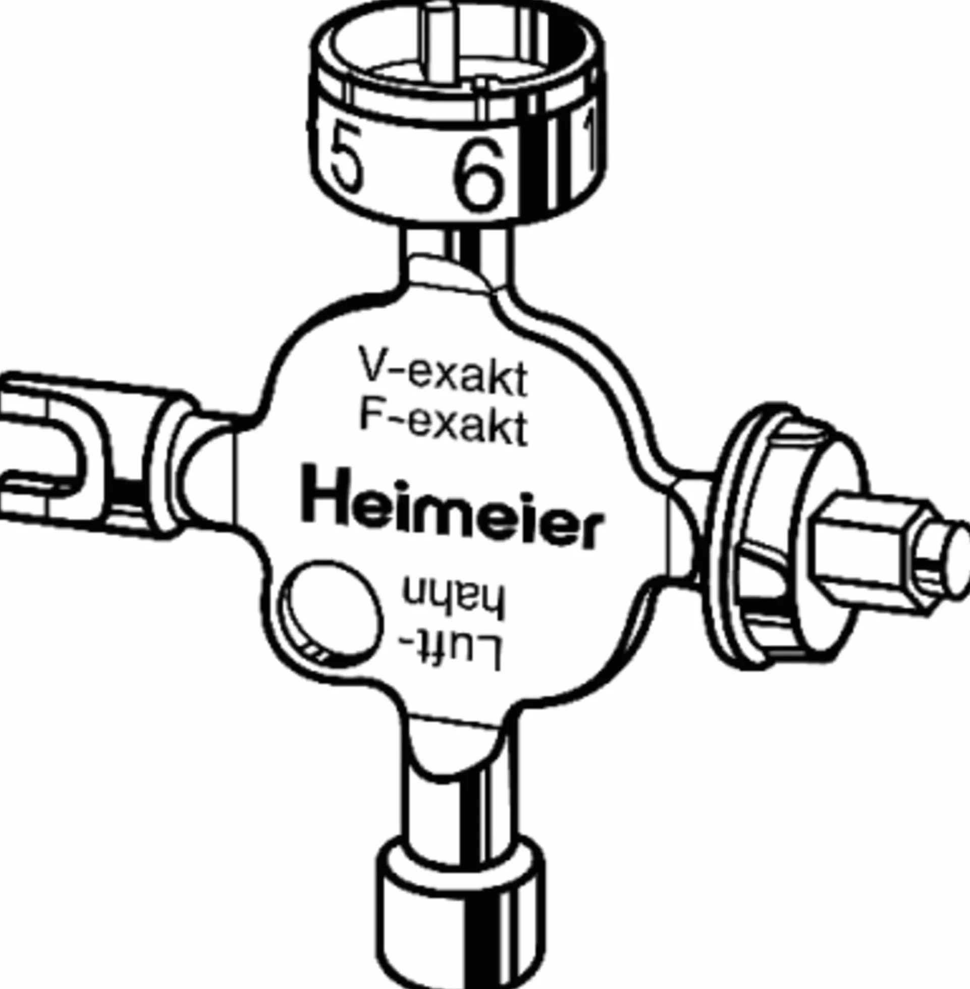 TA Heimeier 0530-01.433 uniwersalny klucz nastawczy do dokładności F i dokładności V
