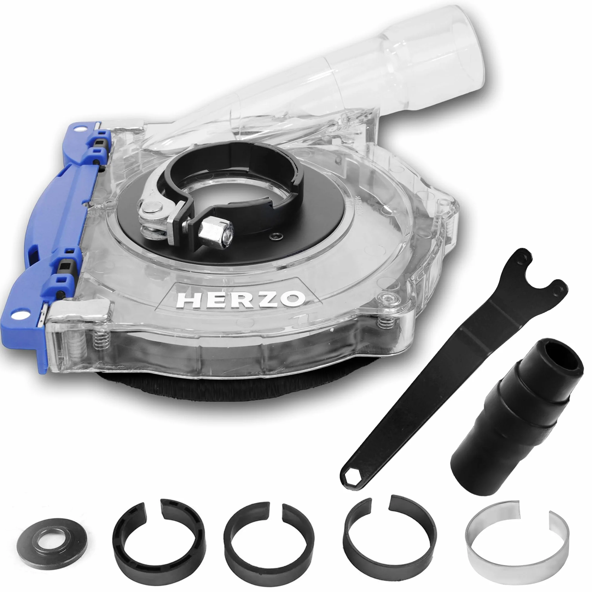 HERZO Uniwersalna osłona odsysająca do szlifierki kątowej 115/125 mm
