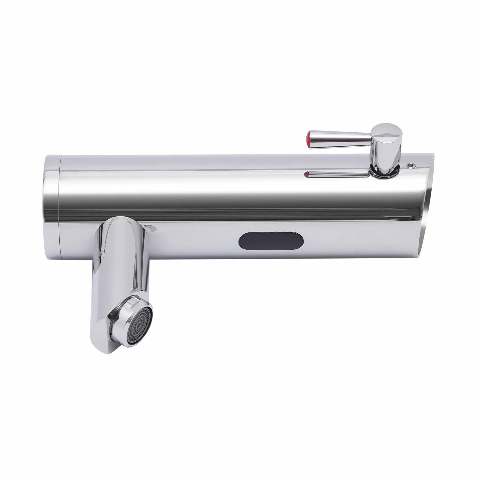 Bateria łazienkowa bezdotykowa bateria mieszakowa łazienkowa czujnik podczerwieni kran bateria umywalkowa G1/2" kaliber rura wodna - srebrna