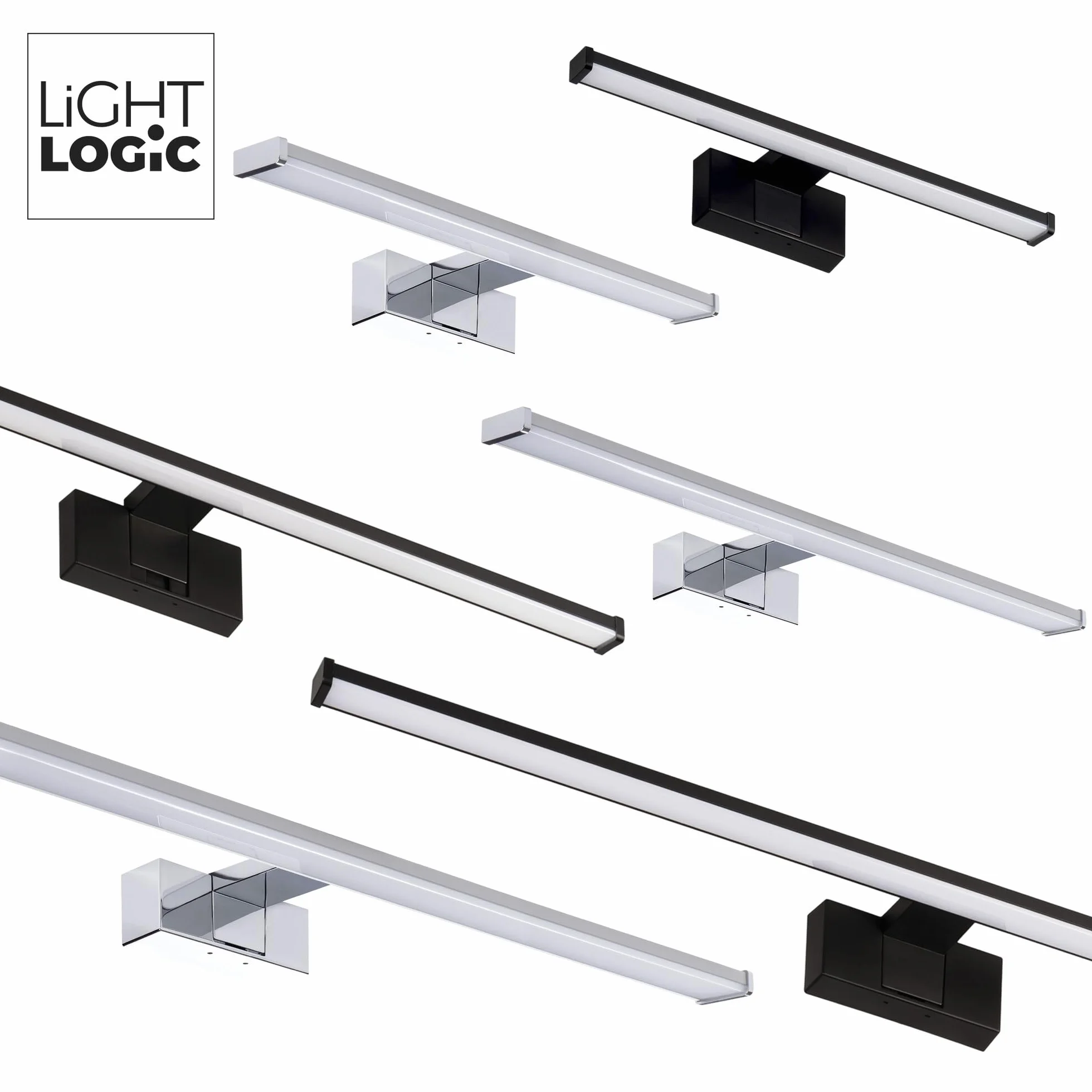 Lampa łazienkowa LL WALL LAMP 15W czarna kinkiet nad lustro 80cm IP44 LED