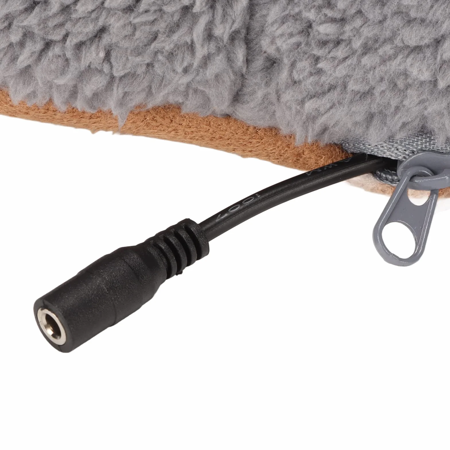 Elektryczne Buty Grzewcze Podgrzewane Kapcie USB Ładowanie Antypoślizgowe Flanelowe Szary