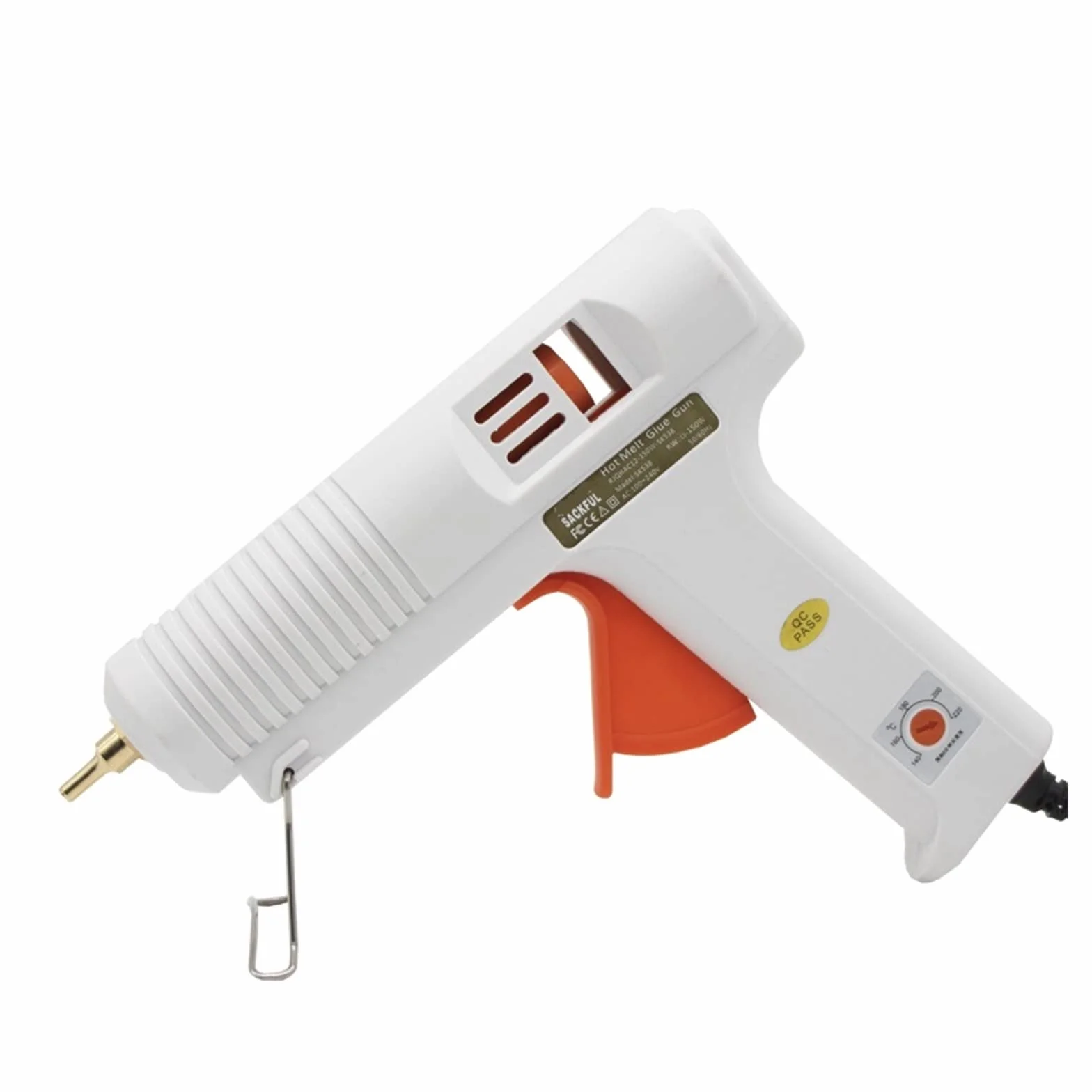 Pistolet do klejenia na gorąco do prac rzemieślnic 150W pistolet do klejenia na gorąco długa dysza średnica 1mm 1.3mm mała przysłona przemysłowy pistolet do klejenia DIY Craft Repair Tools pistolet do